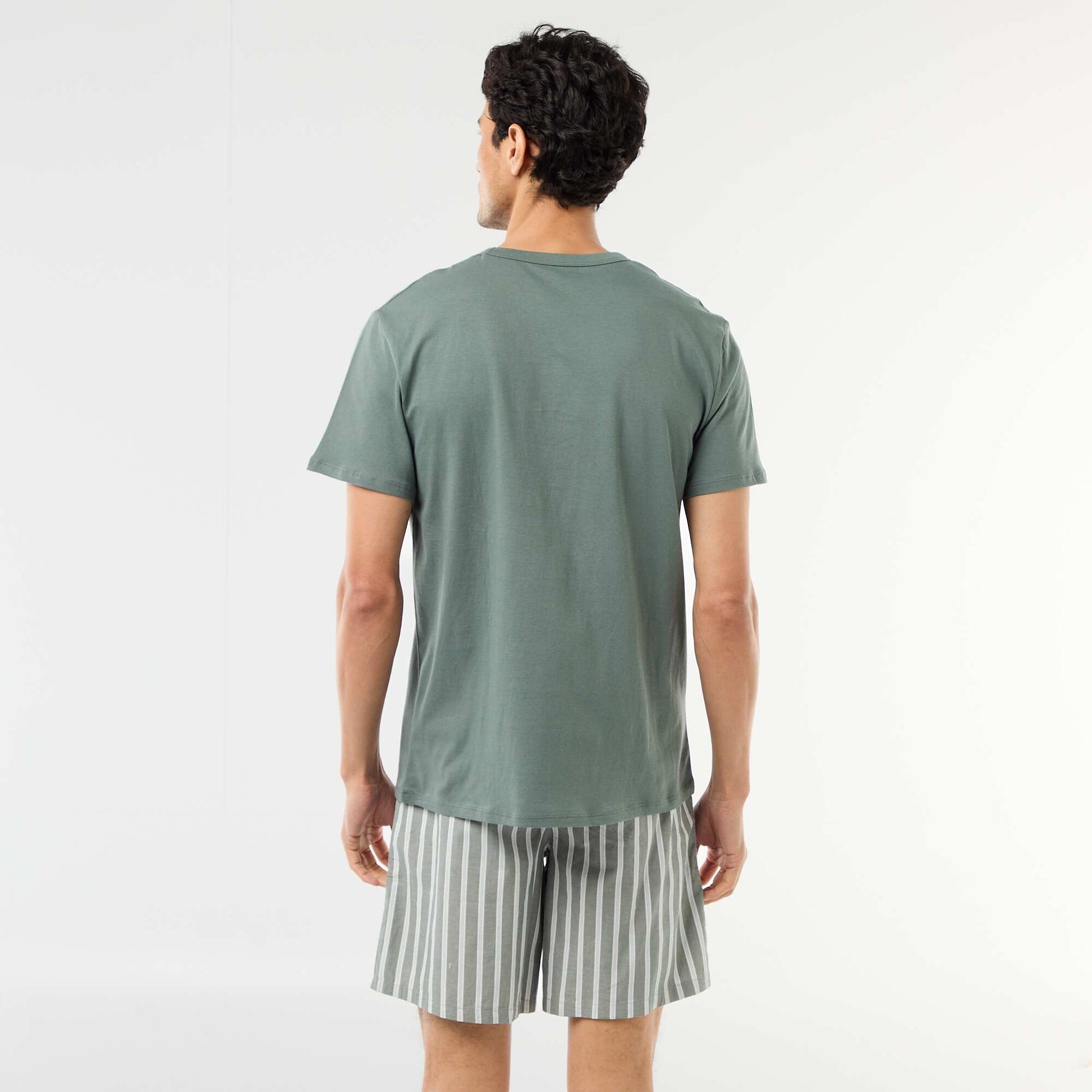 Short pajama set t-shirt + shorts - 2 pieces GREEN