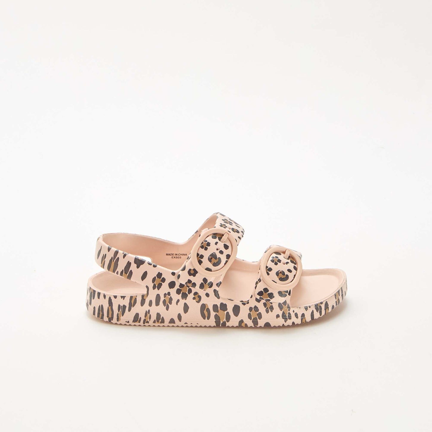 Leopard Print Plastic Sandals BROWN