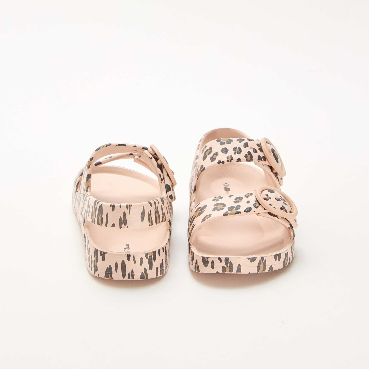 Leopard Print Plastic Sandals BROWN