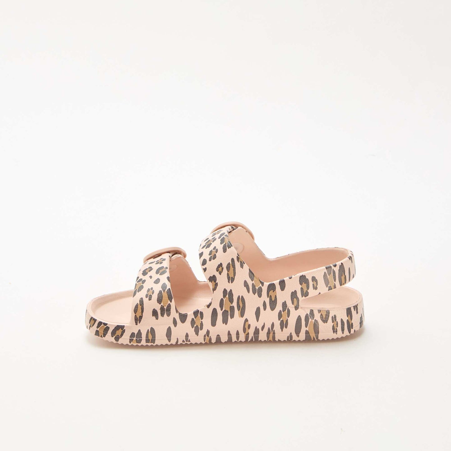 Leopard Print Plastic Sandals BROWN