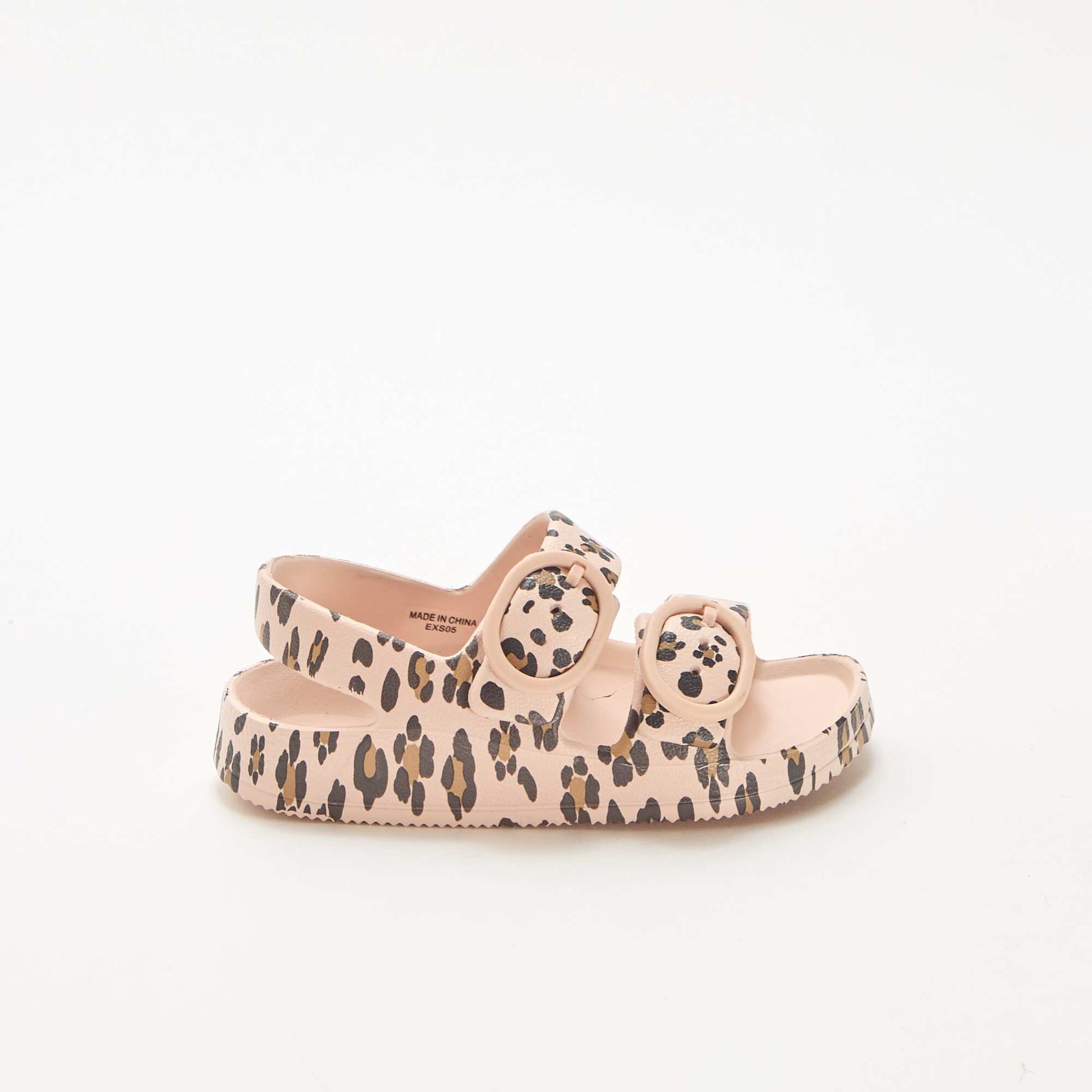 Leopard Print Plastic Sandals BROWN