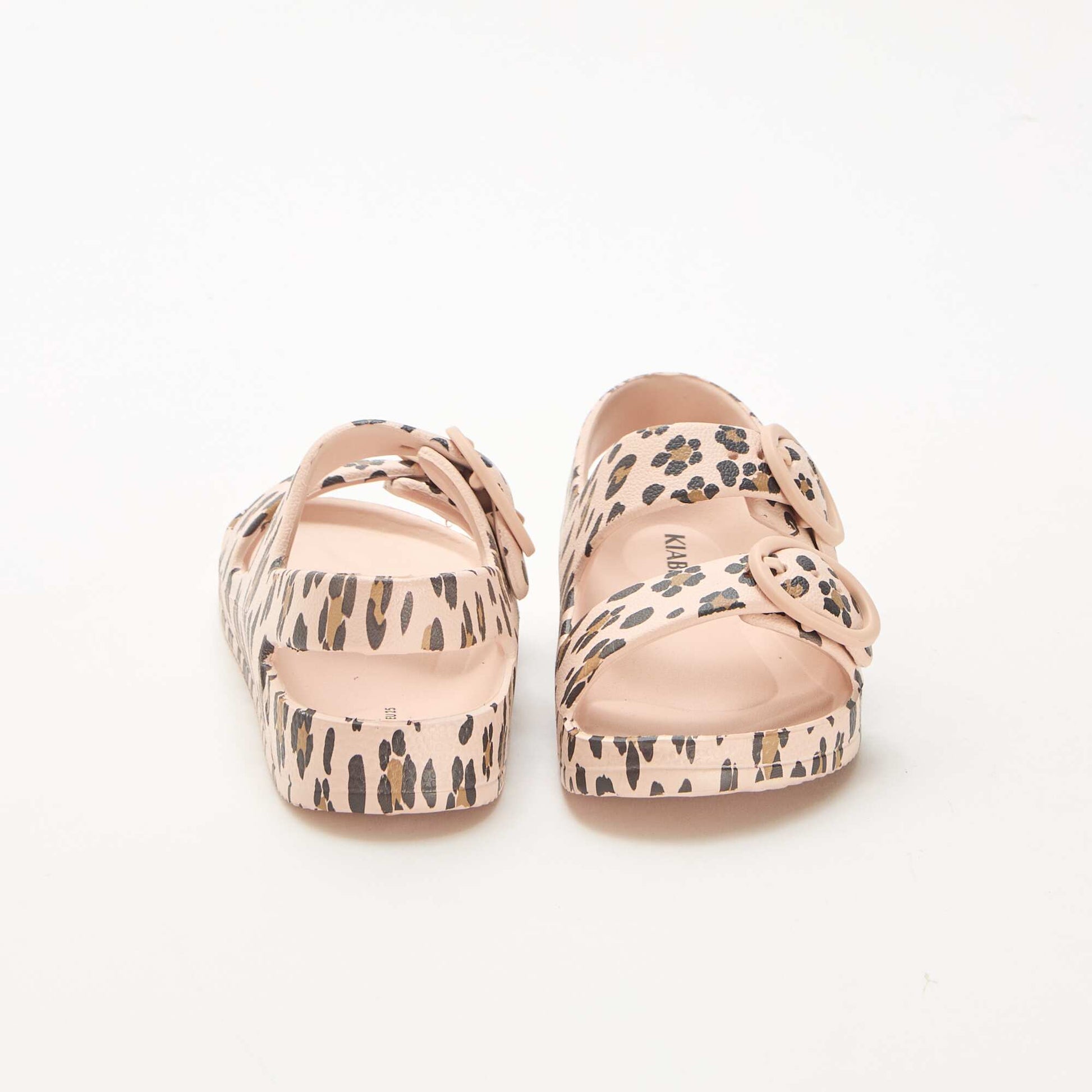 Leopard Print Plastic Sandals BROWN