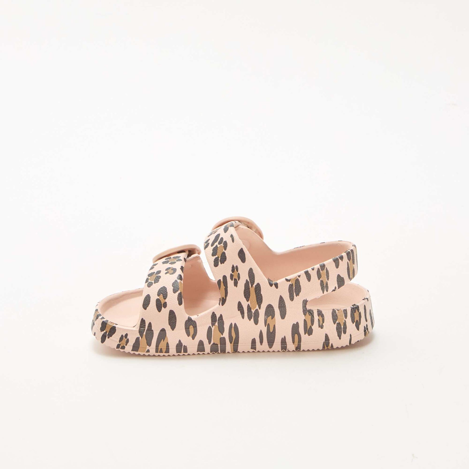 Leopard Print Plastic Sandals BROWN