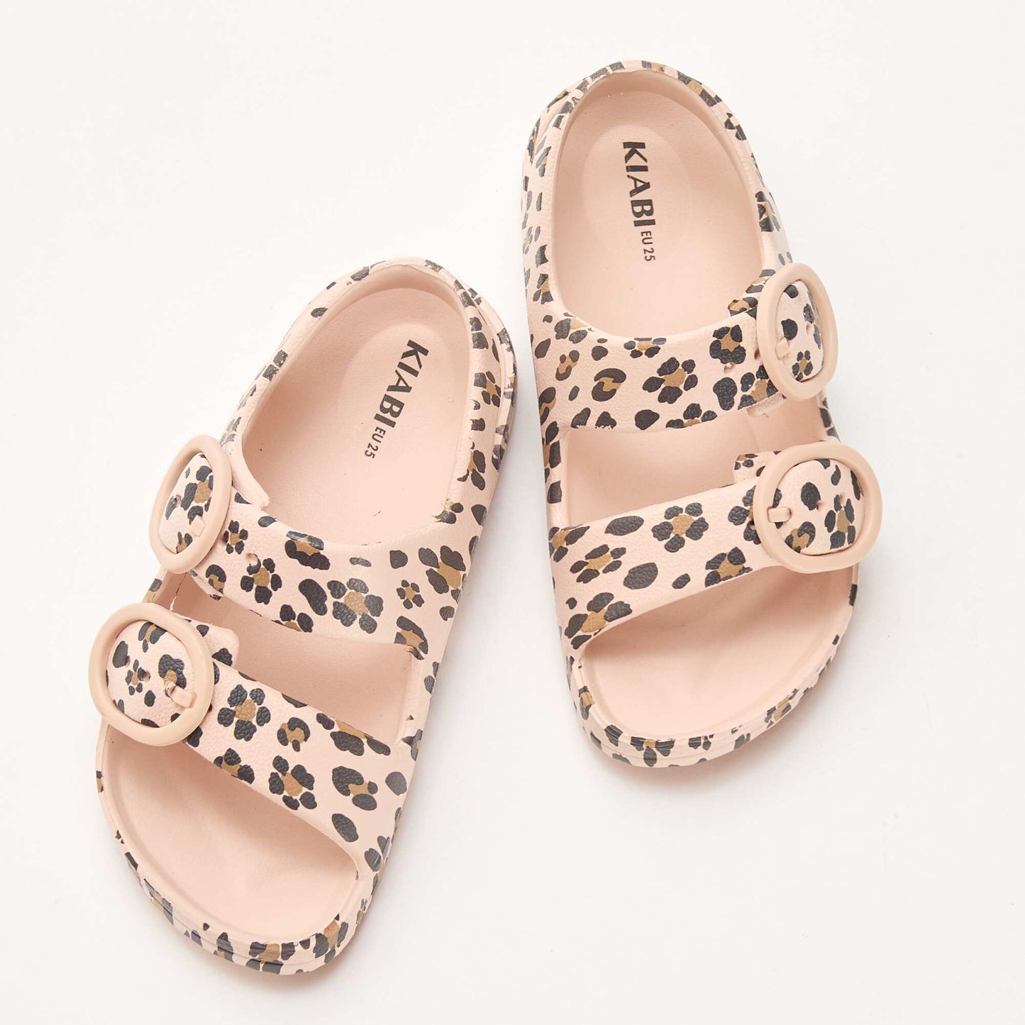 Leopard Print Plastic Sandals BROWN