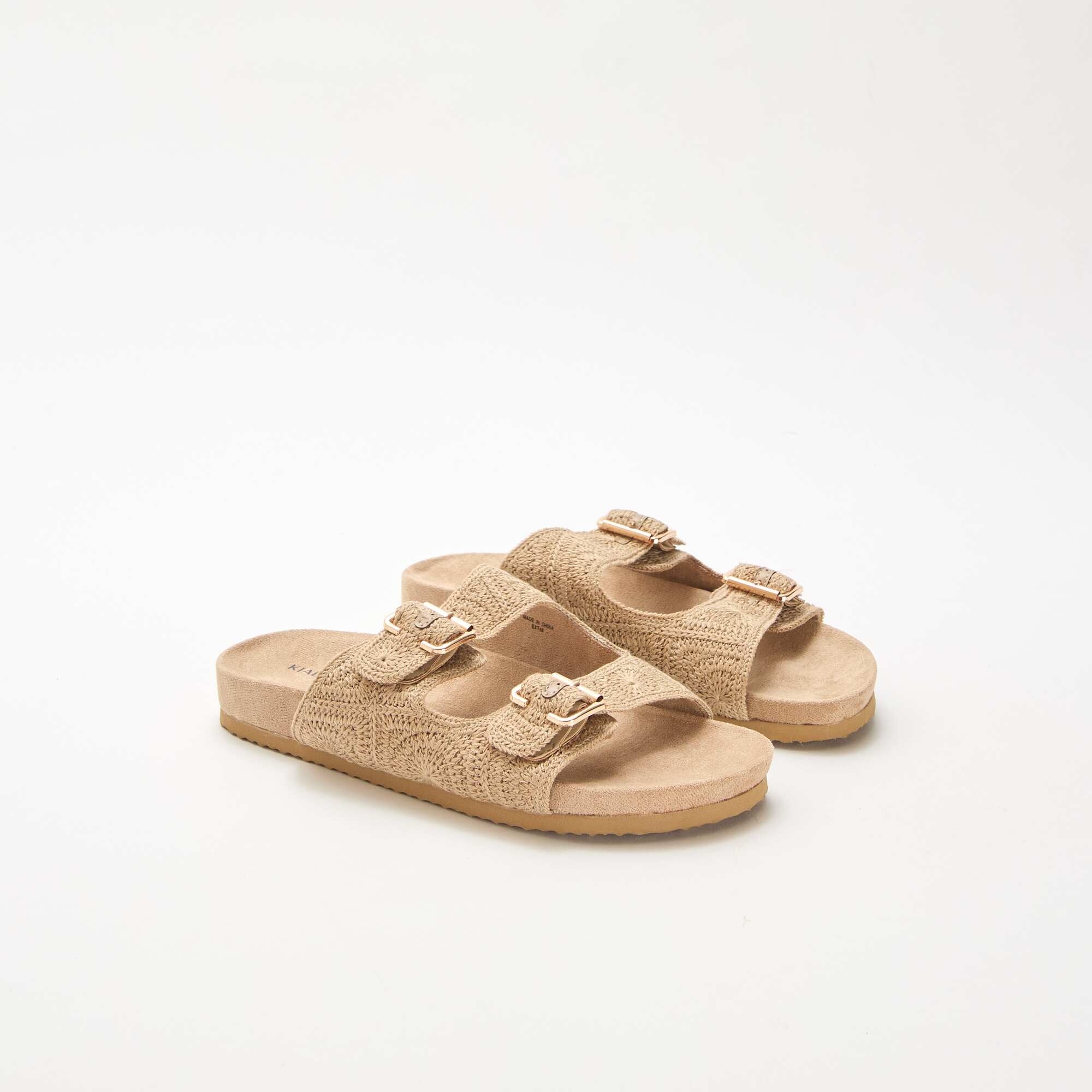 Macramé Double Strap Mules BEIGE – Kiabi