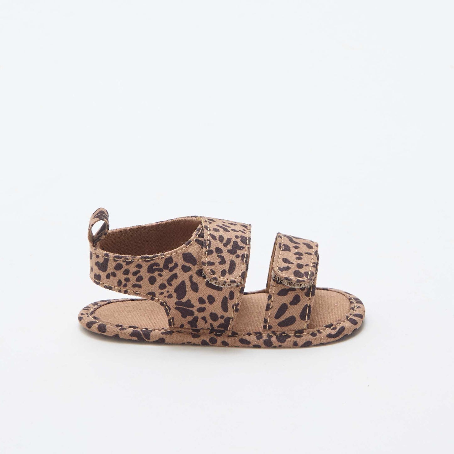 Soft sandals with 2 straps BROWN