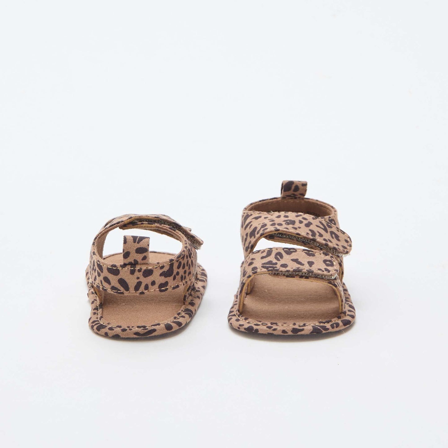 Soft sandals with 2 straps BROWN