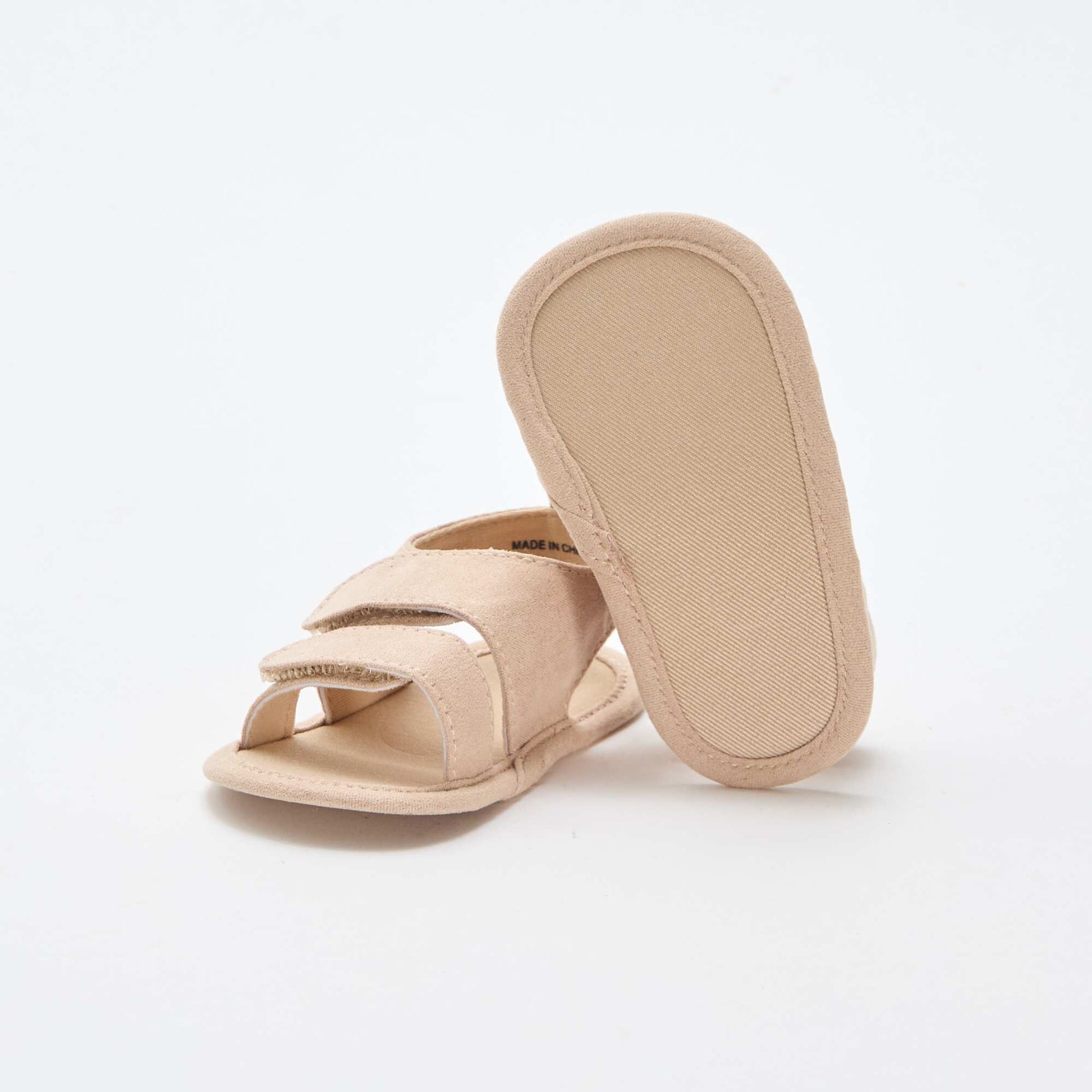 Soft sandals with 2 straps BEIGE