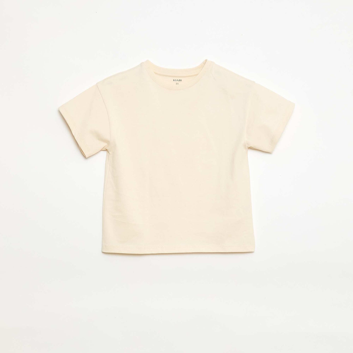 Short-sleeved Tough Cotton T-shirt BEIGE