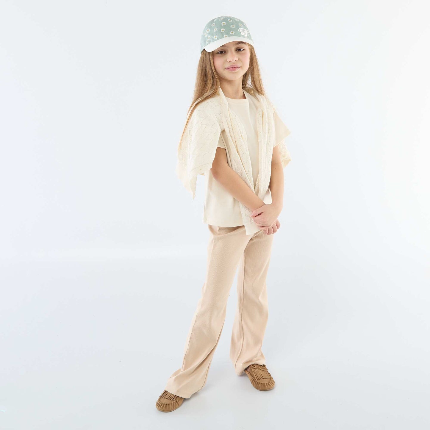 Short-sleeved Tough Cotton T-shirt BEIGE