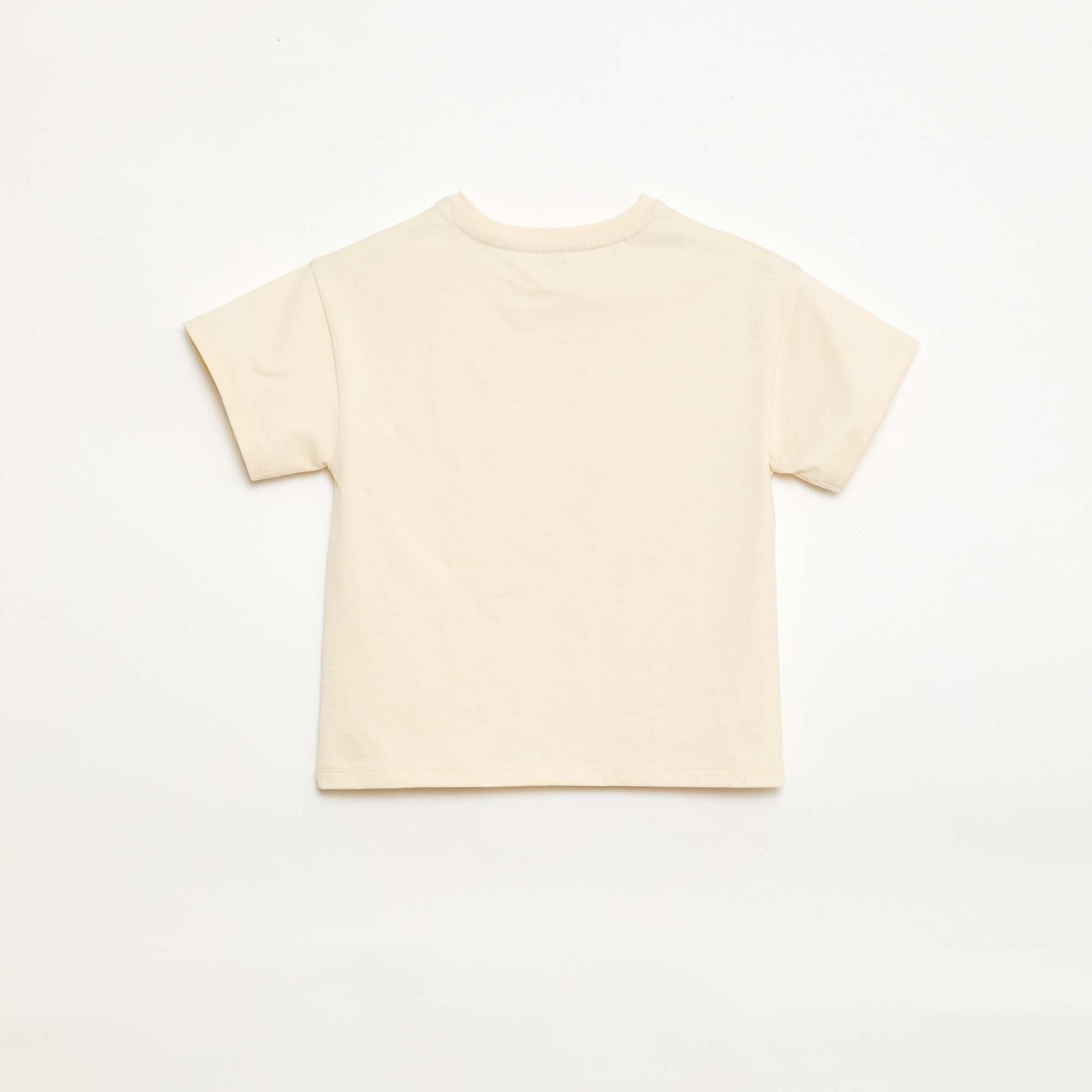 Short-sleeved Tough Cotton T-shirt BEIGE