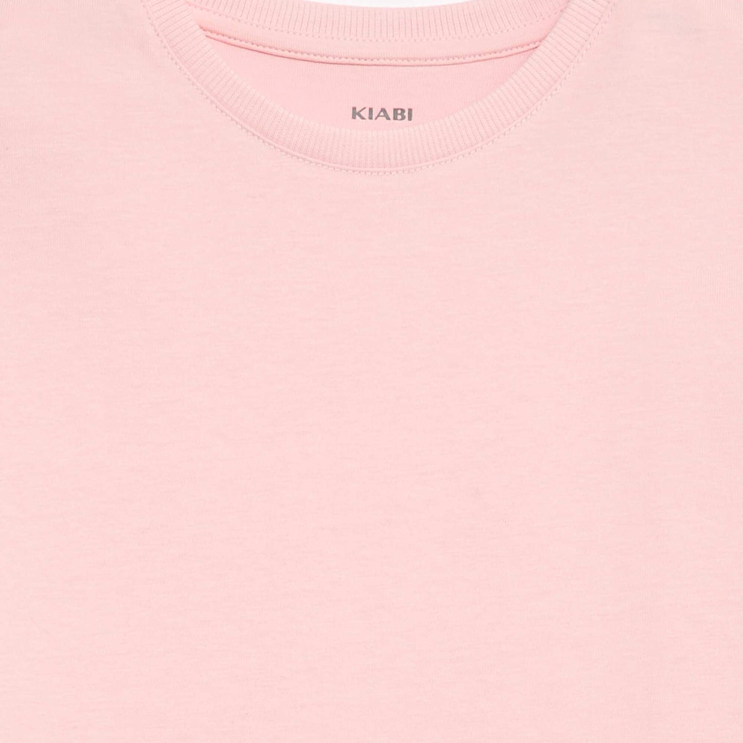 Short-sleeved jersey knit T-shirt PINK