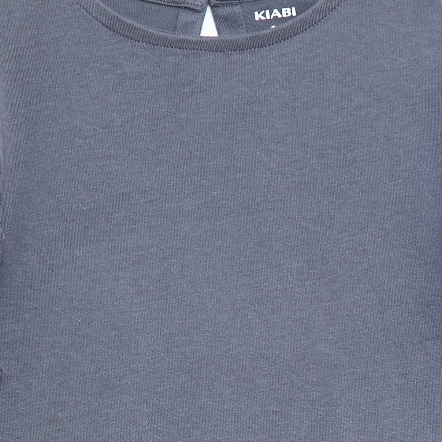 Short-sleeved T-shirt with Broderie Anglaise GREY
