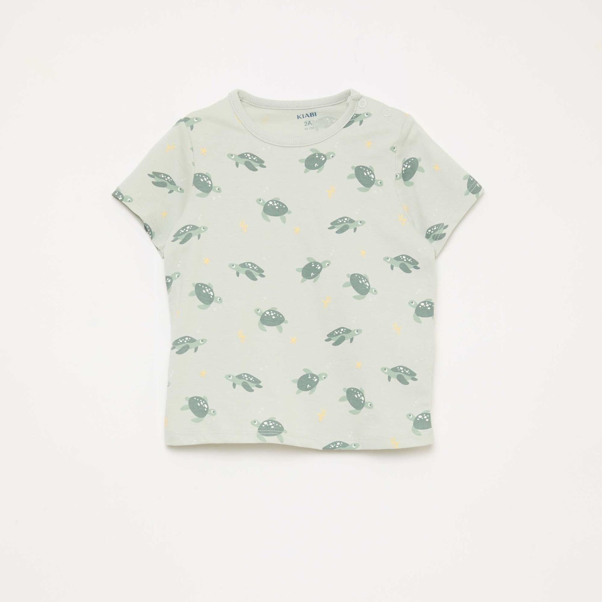 Short Pajama Set T-Shirt + Shorts - 2 Piece GREEN