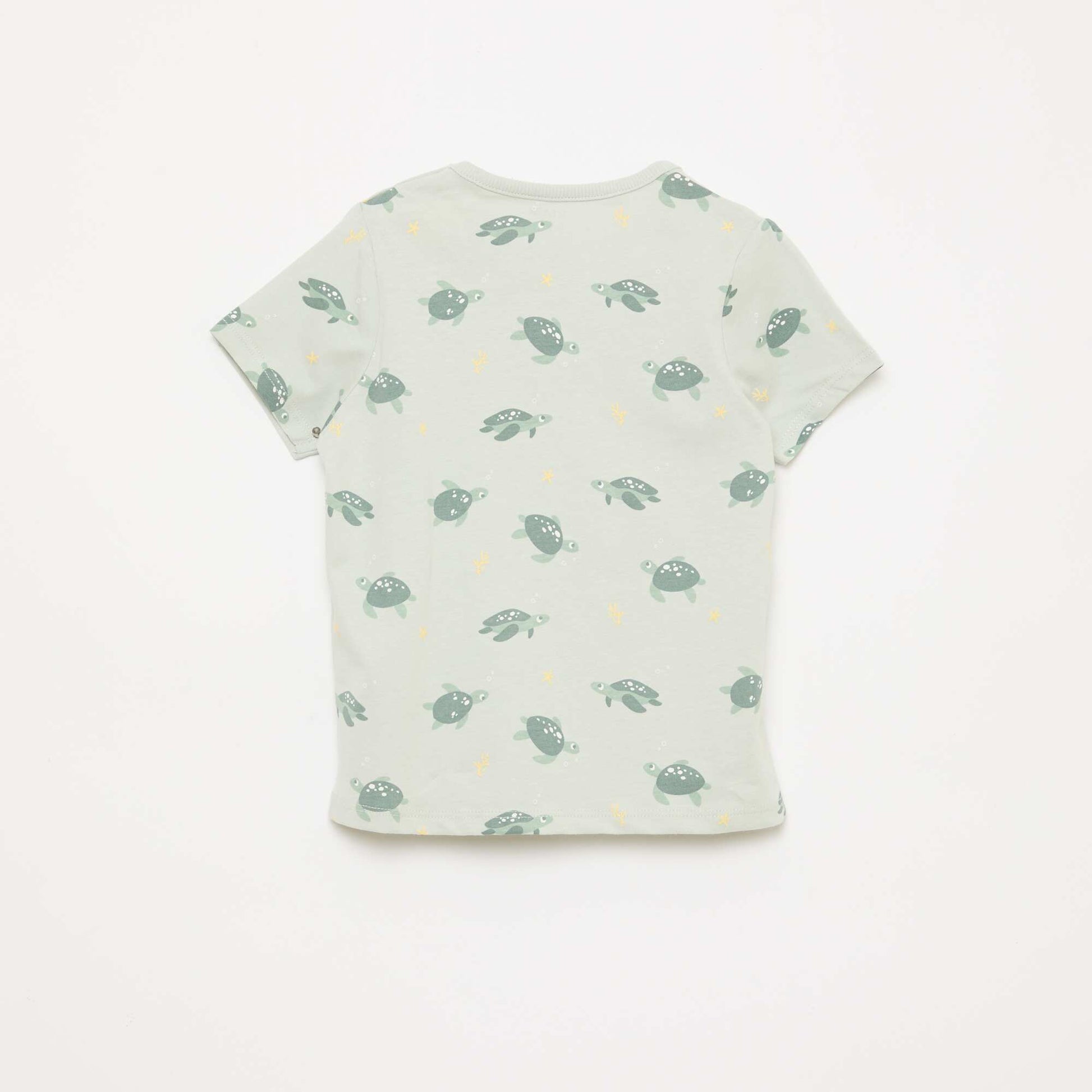 Short Pajama Set T-Shirt + Shorts - 2 Piece GREEN