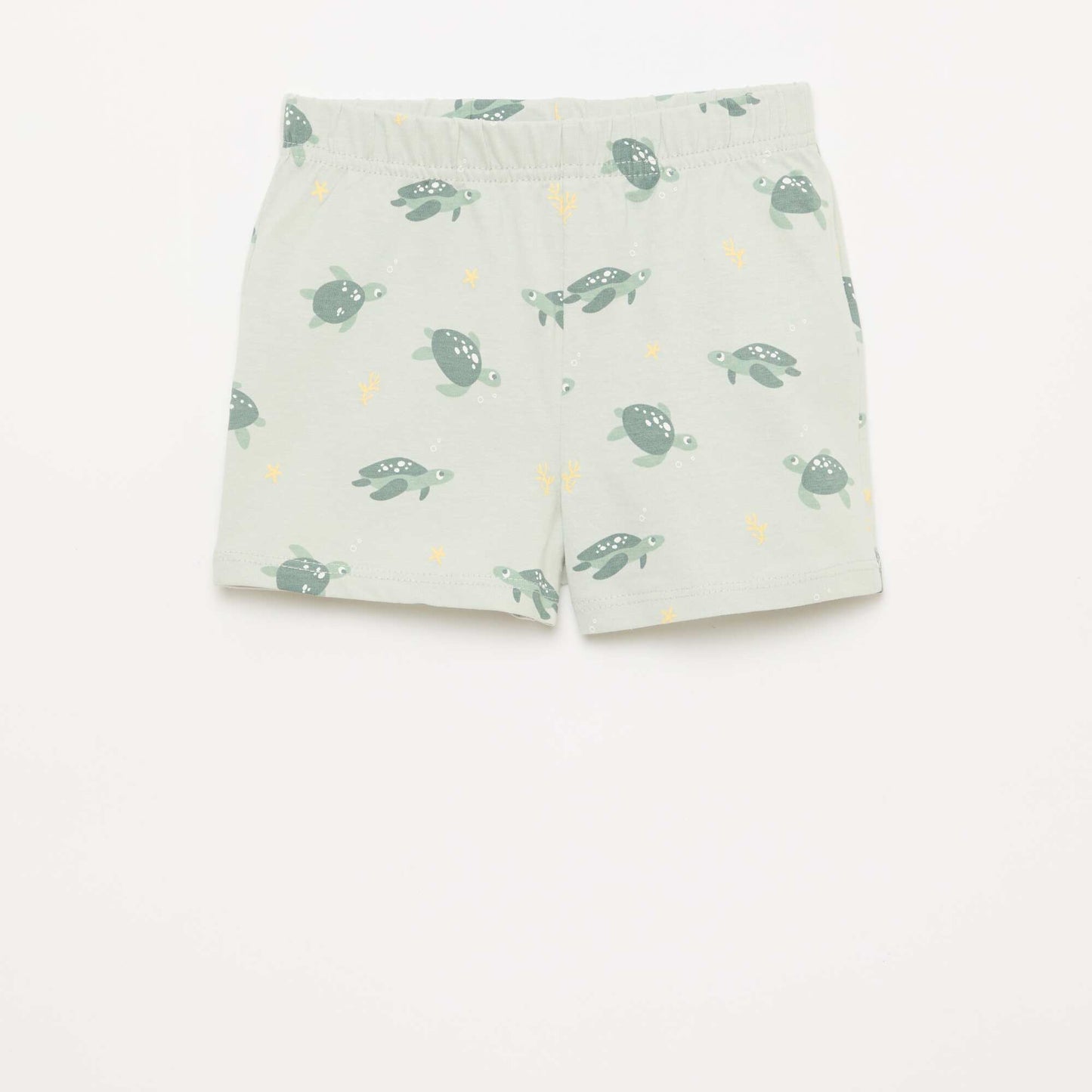 Short Pajama Set T-Shirt + Shorts - 2 Piece GREEN