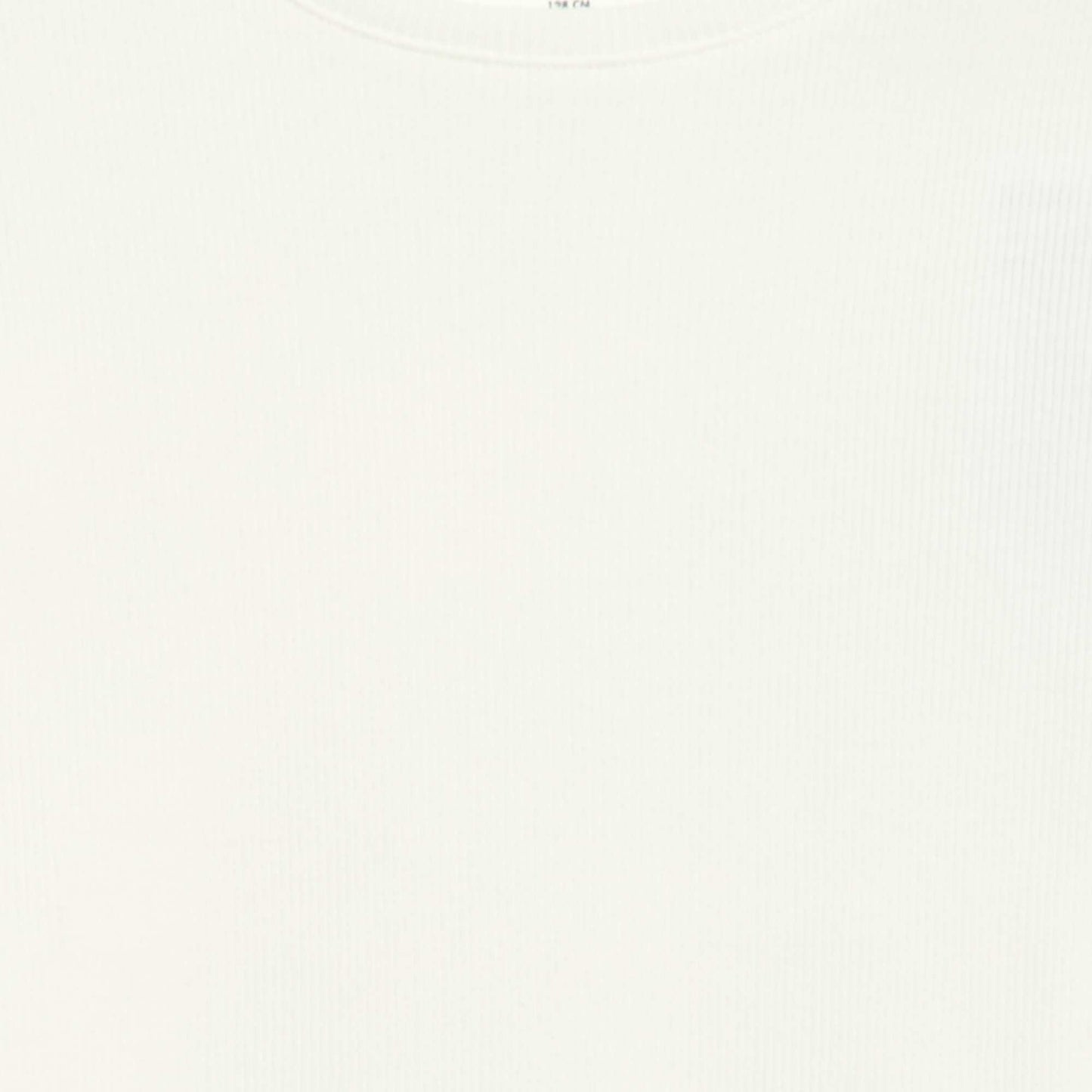 Ribbed T-shirt with Flutter Sleeves WHITE