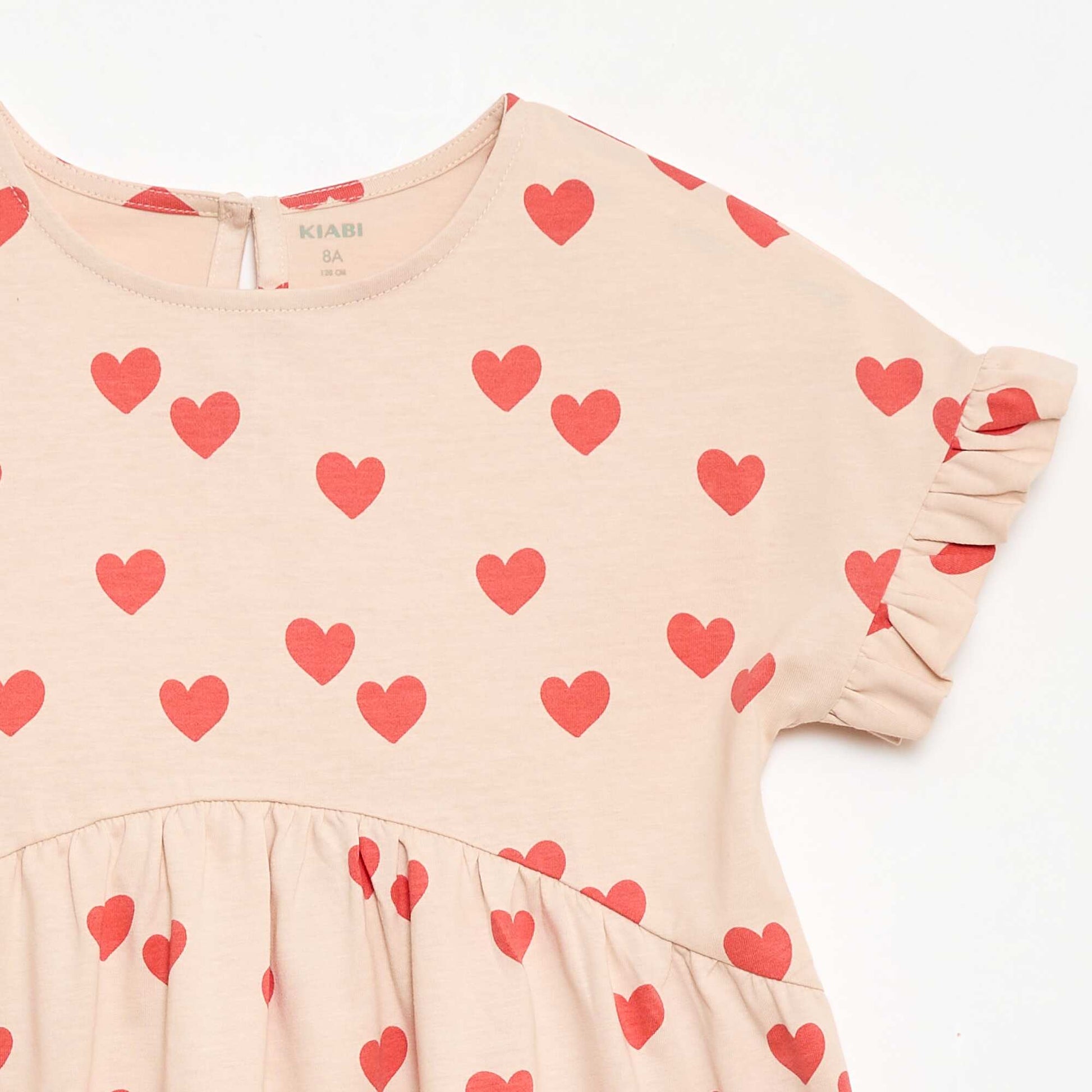 Leopard print T-shirt dress BEIGE