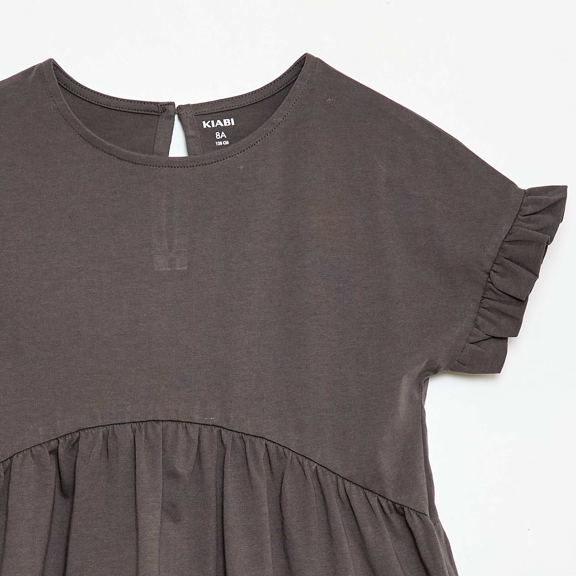 Leopard print T-shirt dress GREY