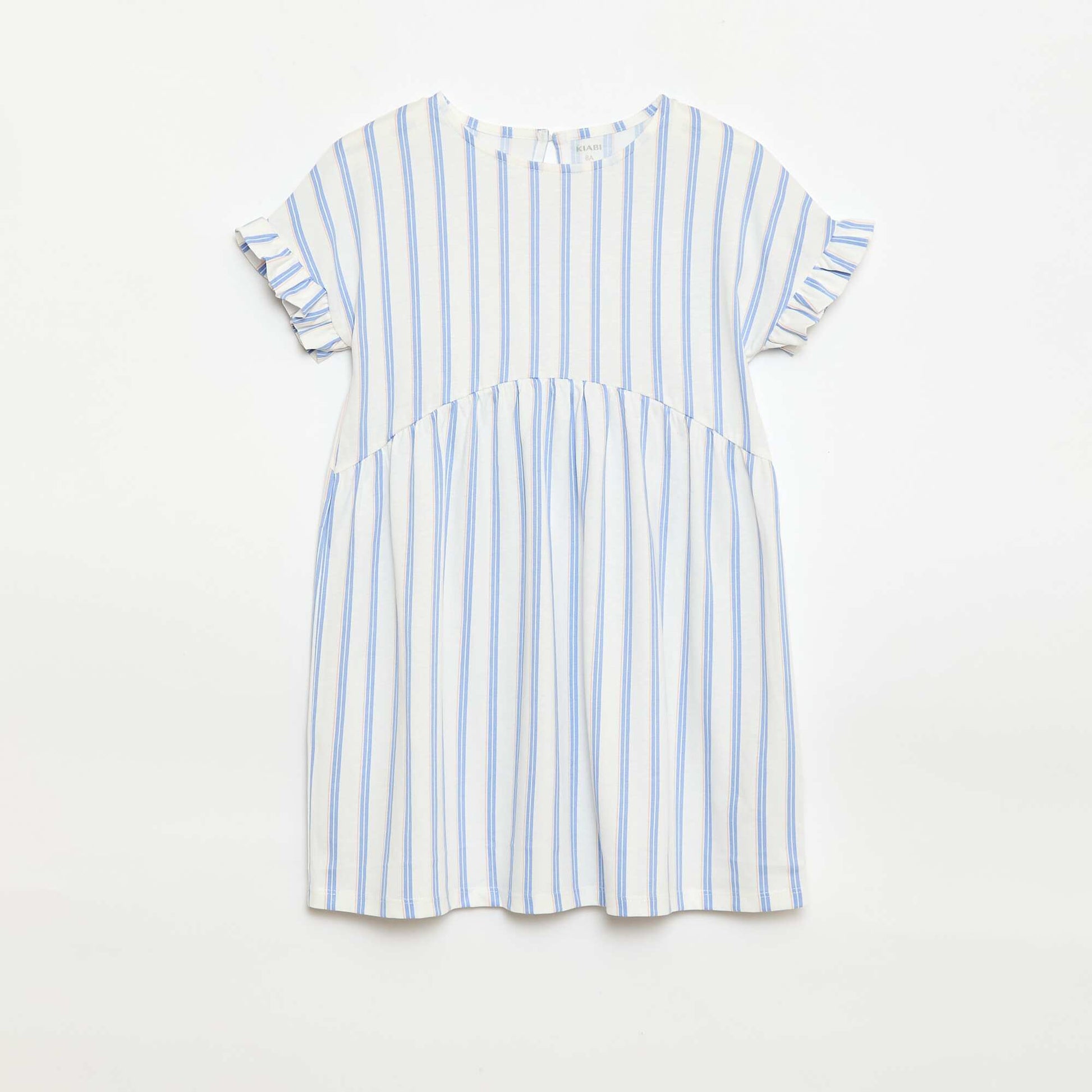 Leopard print T-shirt dress BLUE