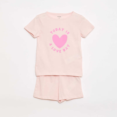 T-shirt & Shorts Pyjama Set - 2 pieces PINK