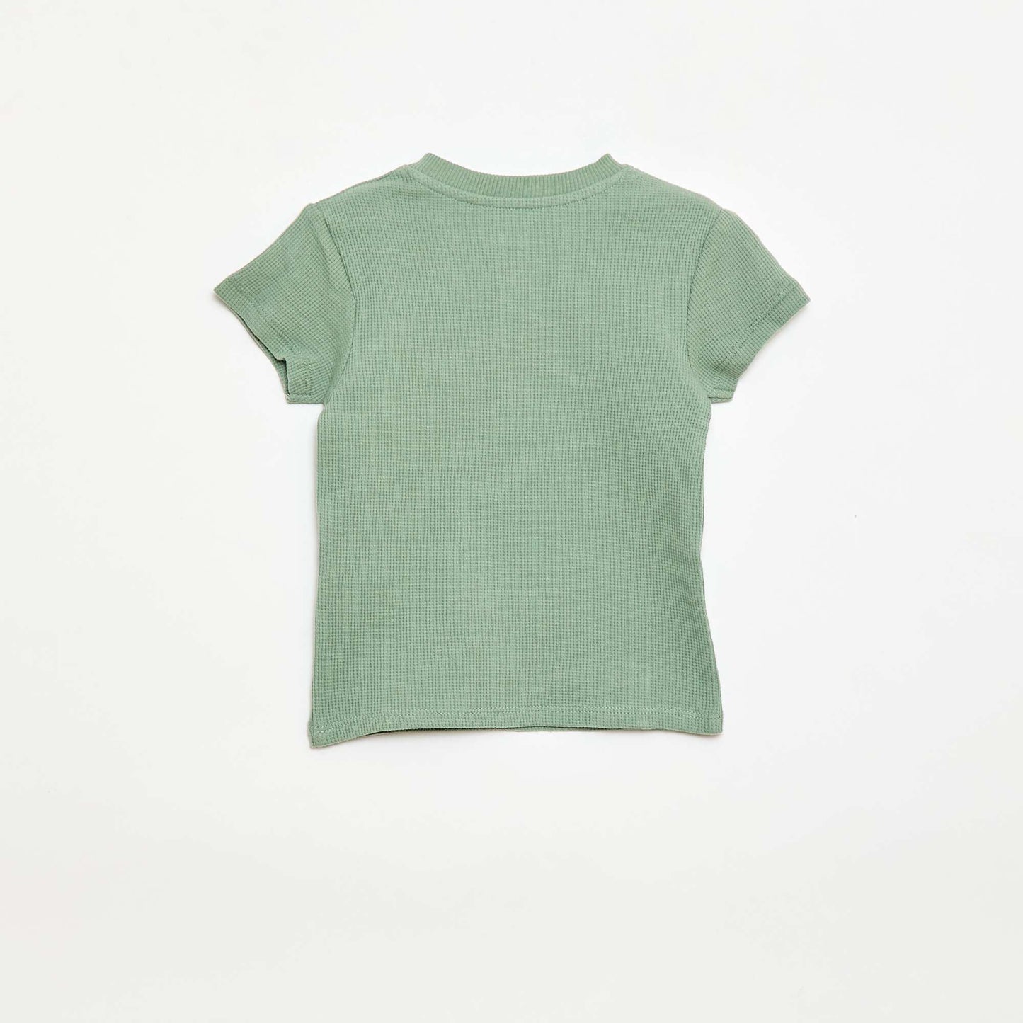 Ribbed Knit 2-Piece Short Pajama Set GREEN