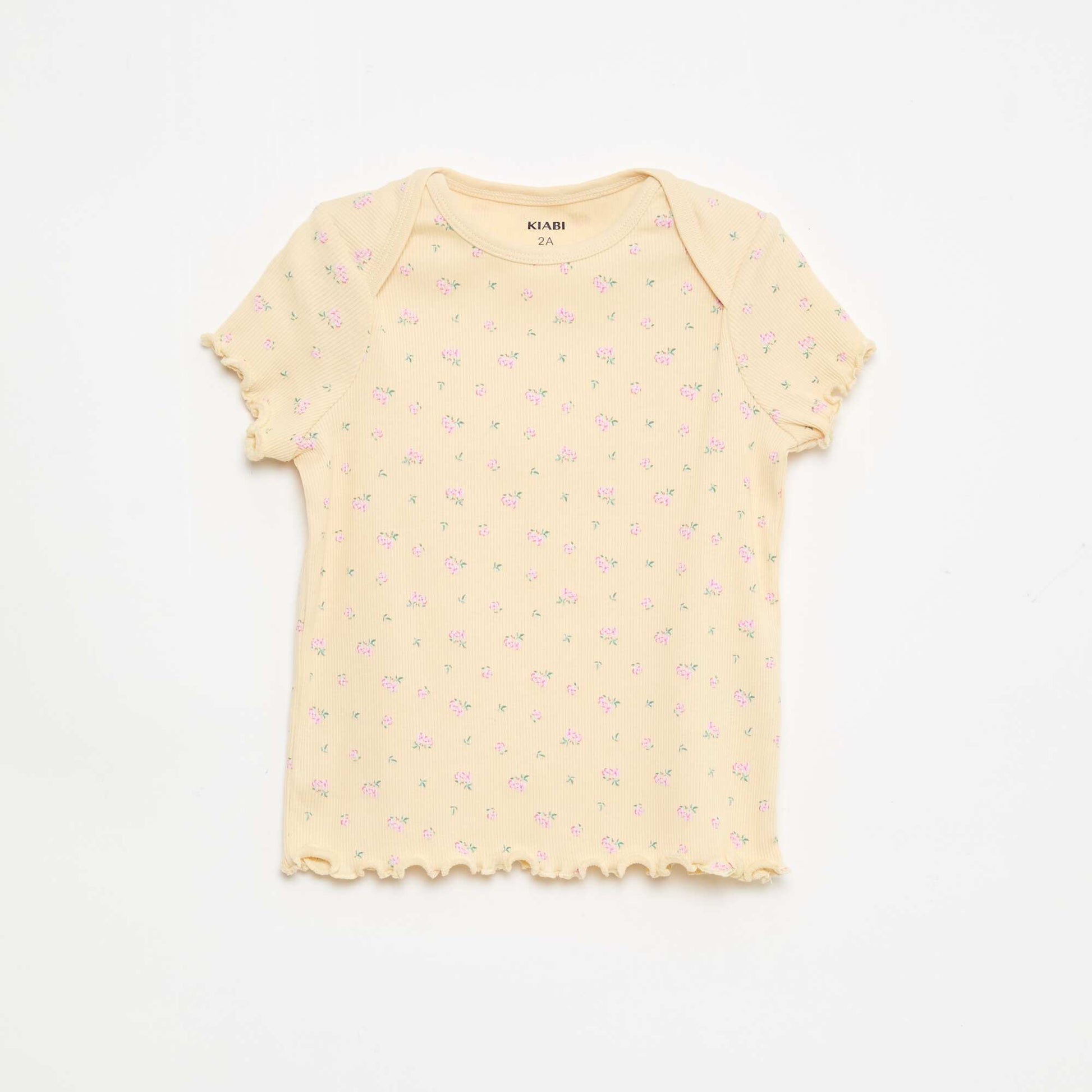 Short Pajama Set - T-shirt + Shorts - 2 Piece BEIGE