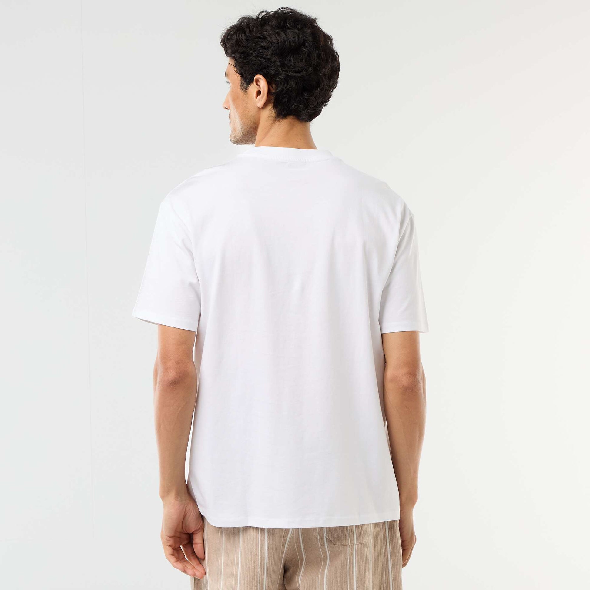 Comfort Fit / Oversized Plain T-shirt WHITE