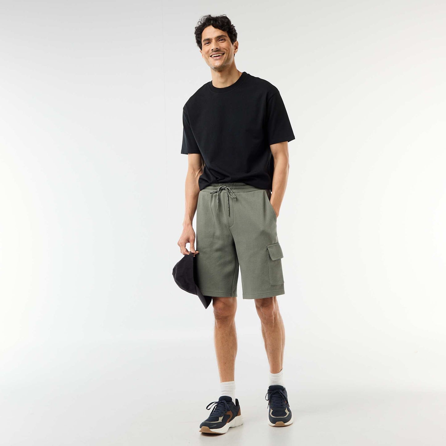 Comfort Fit / Oversized Plain T-shirt BLACK
