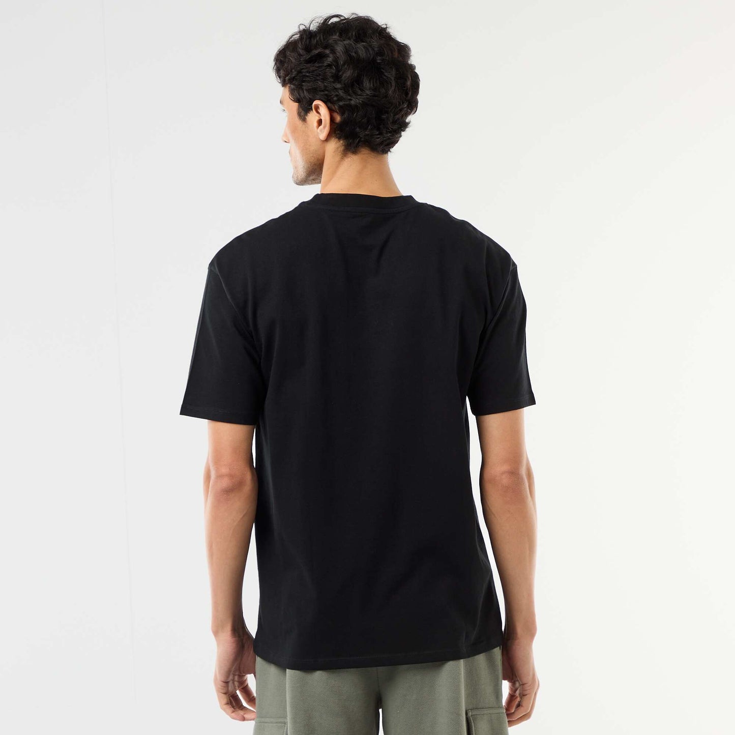 Comfort Fit / Oversized Plain T-shirt BLACK