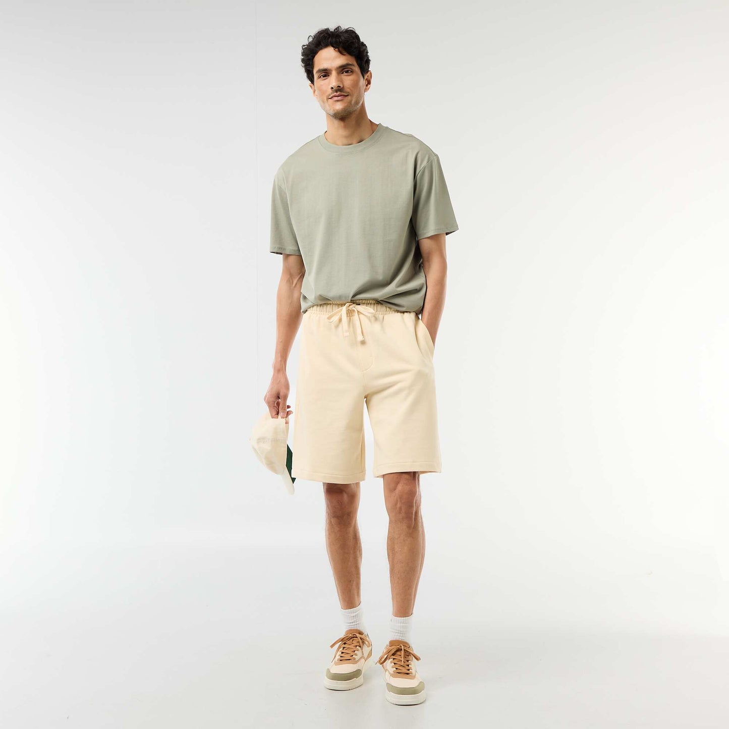 Comfort Fit / Oversized Plain T-shirt GREEN