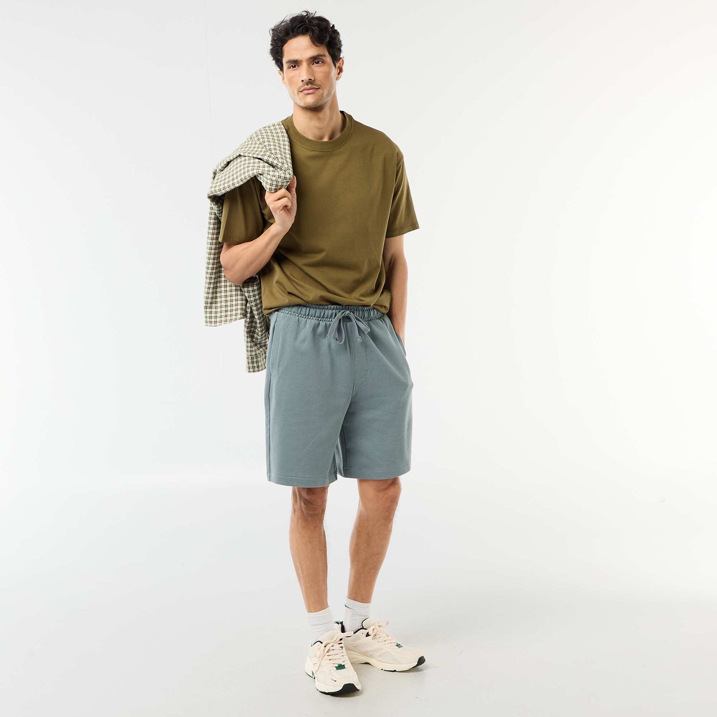 Comfort Fit / Oversized Plain T-shirt GREEN