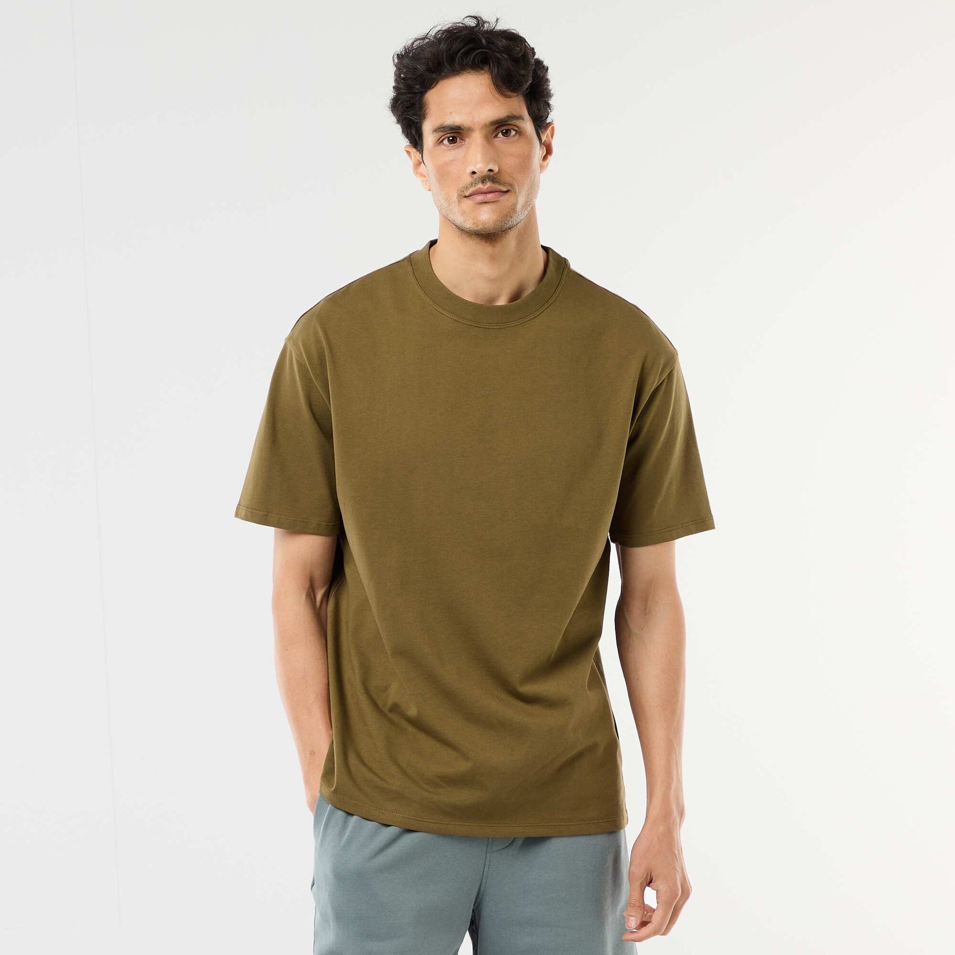 Comfort Fit / Oversized Plain T-shirt GREEN