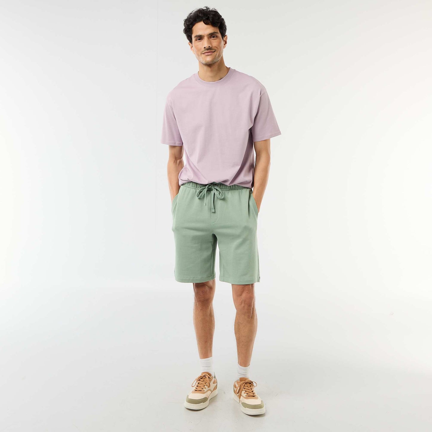 Comfort Fit / Oversized Plain T-shirt PURPLE