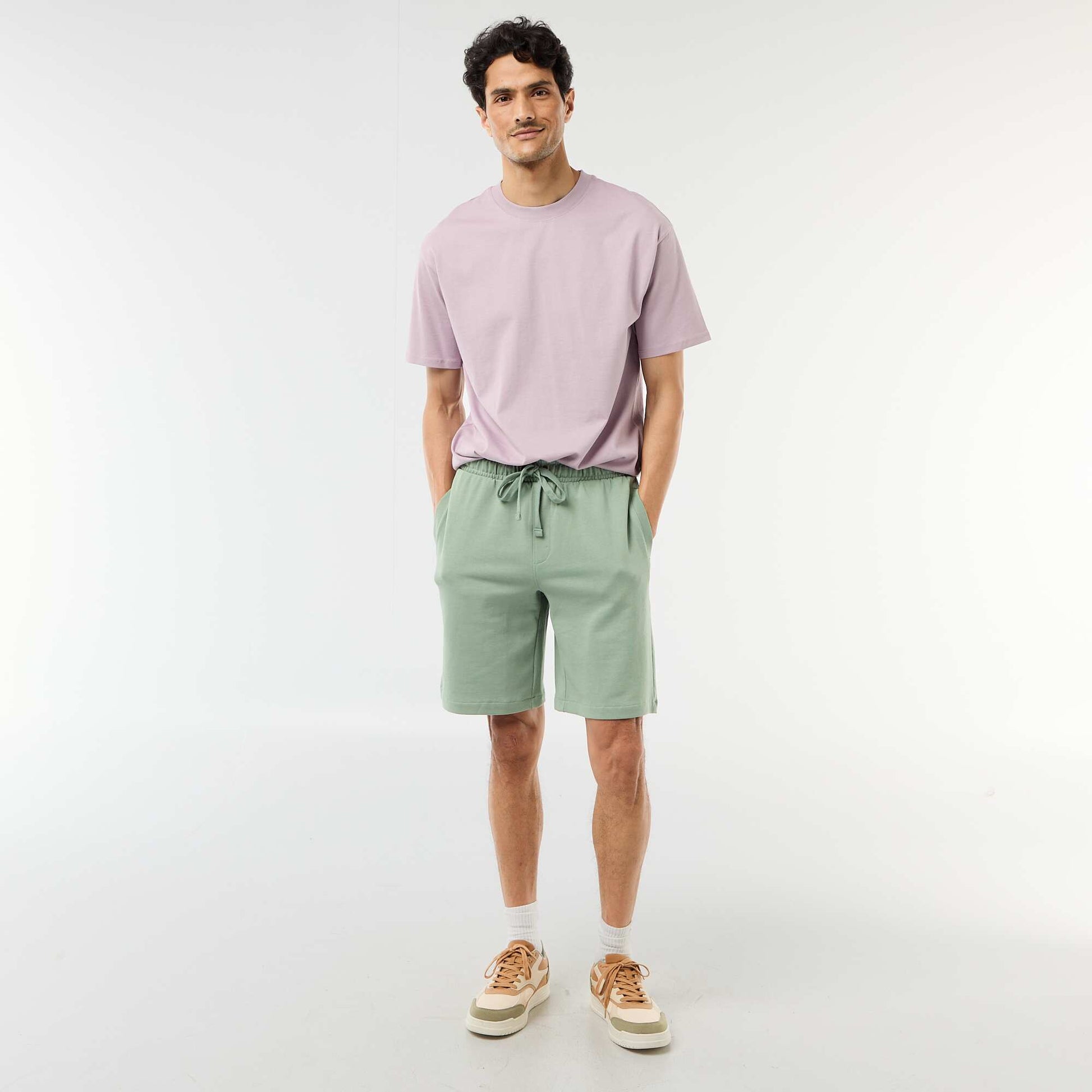Comfort Fit / Oversized Plain T-shirt PURPLE