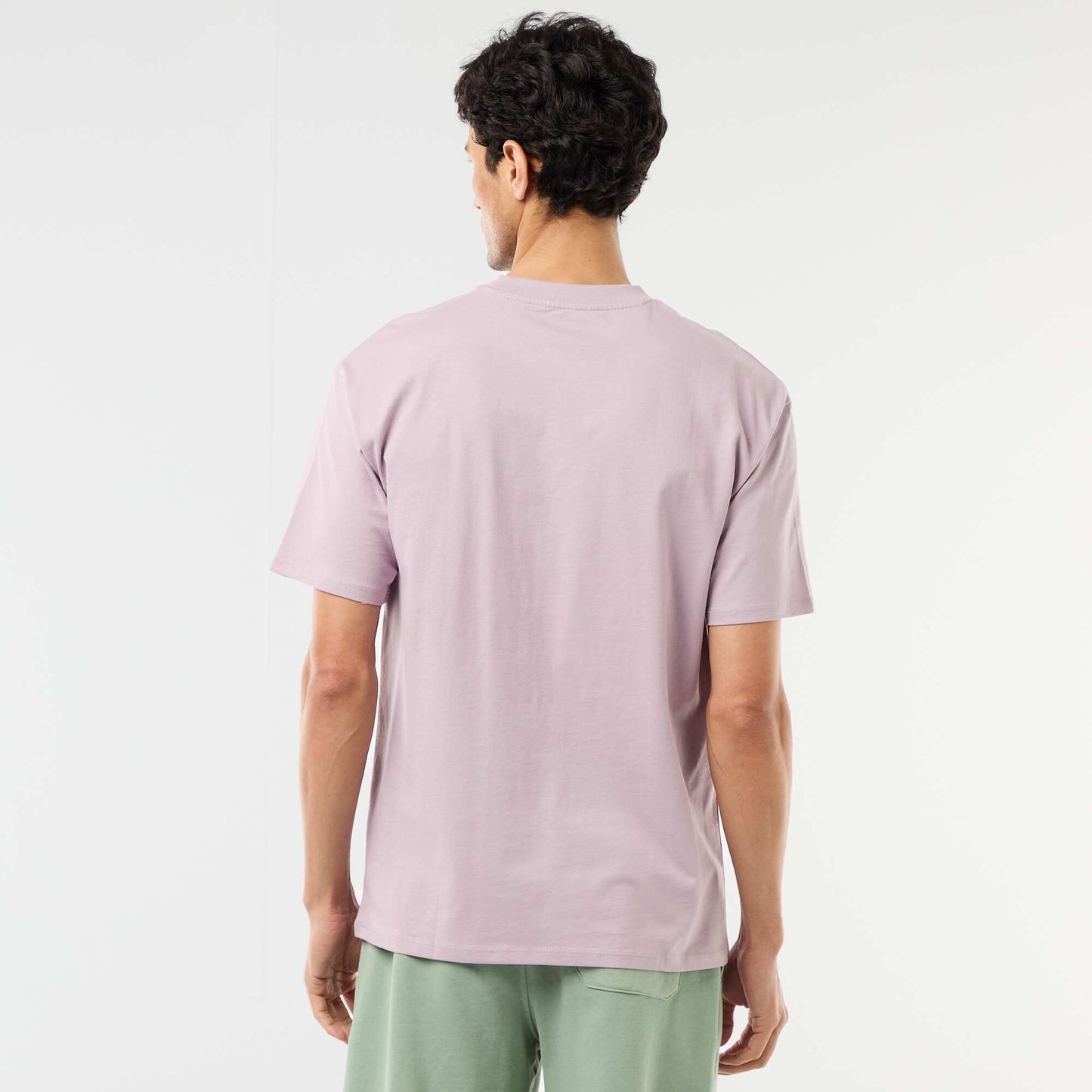Comfort Fit / Oversized Plain T-shirt PURPLE