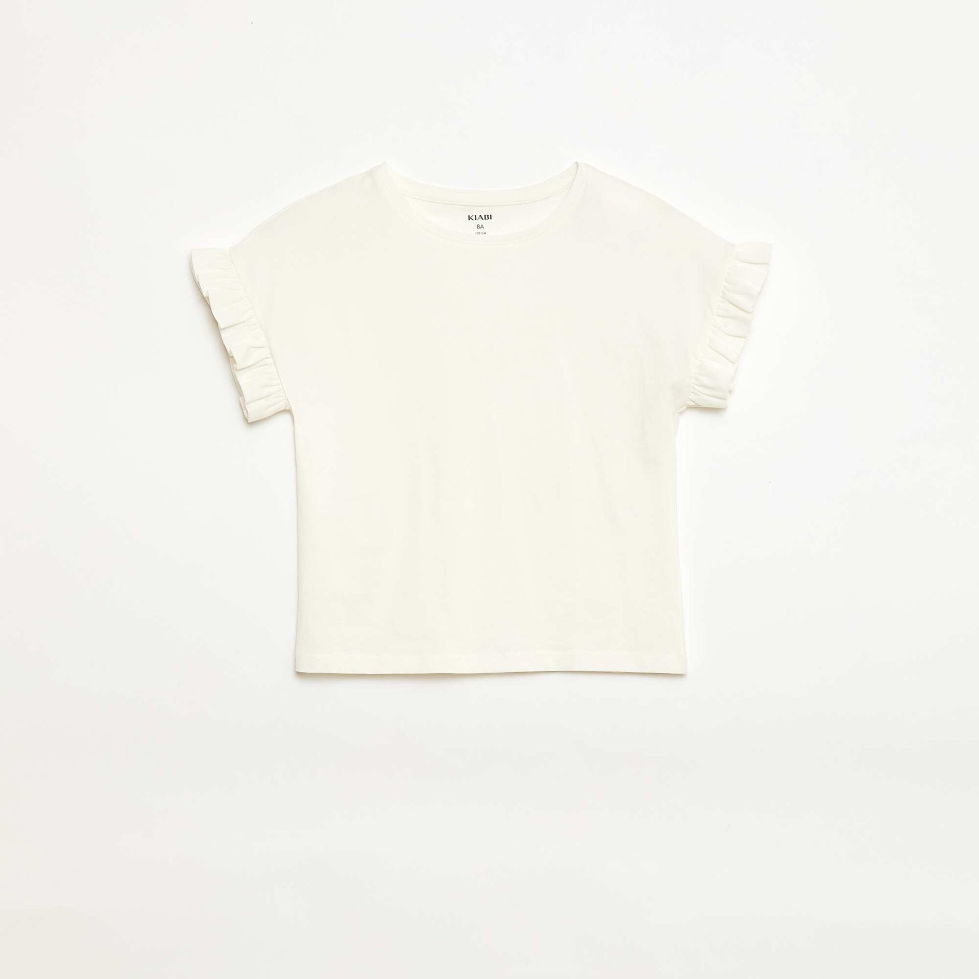 Flutter Sleeve T-shirt WHITE