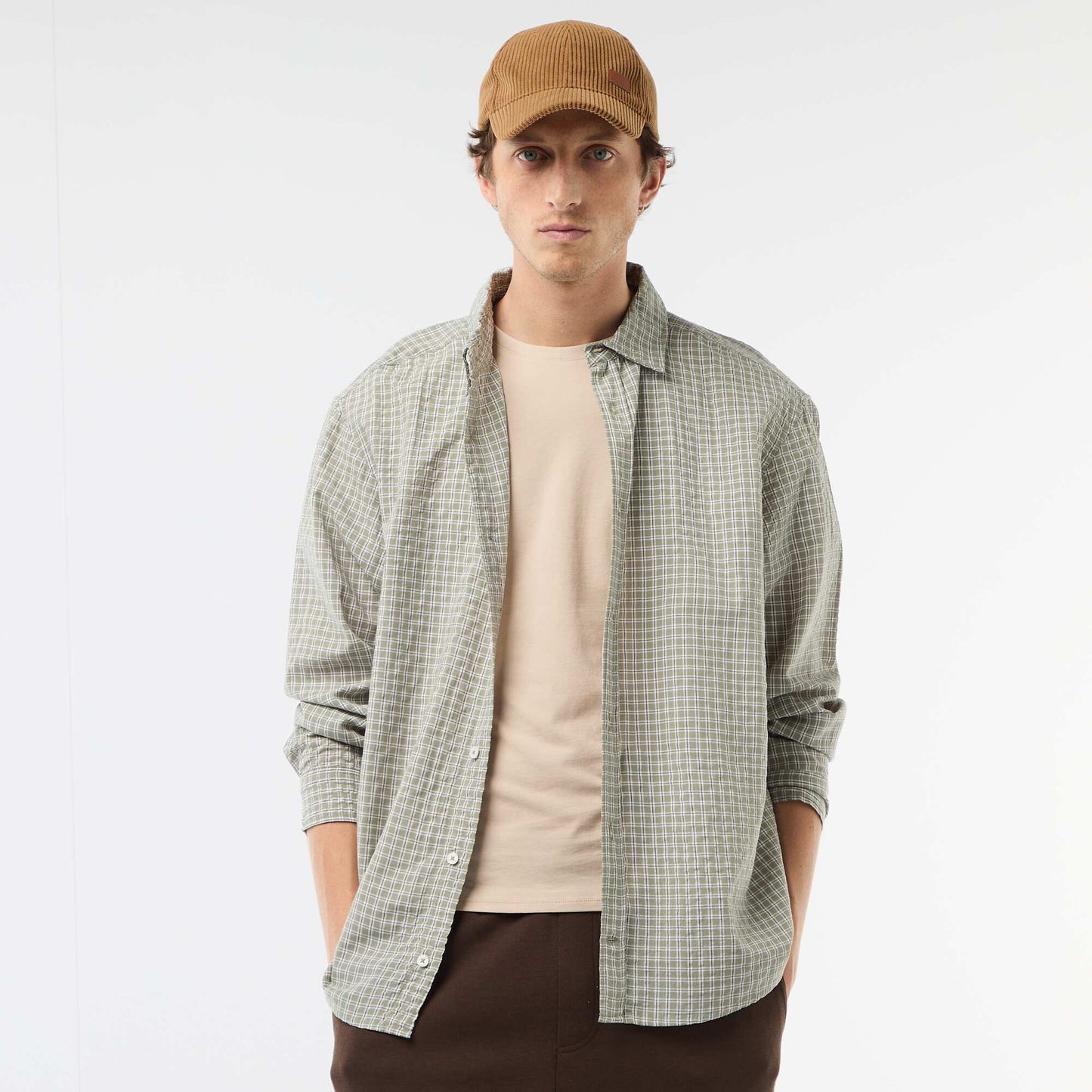 Checked Shirt KHAKI