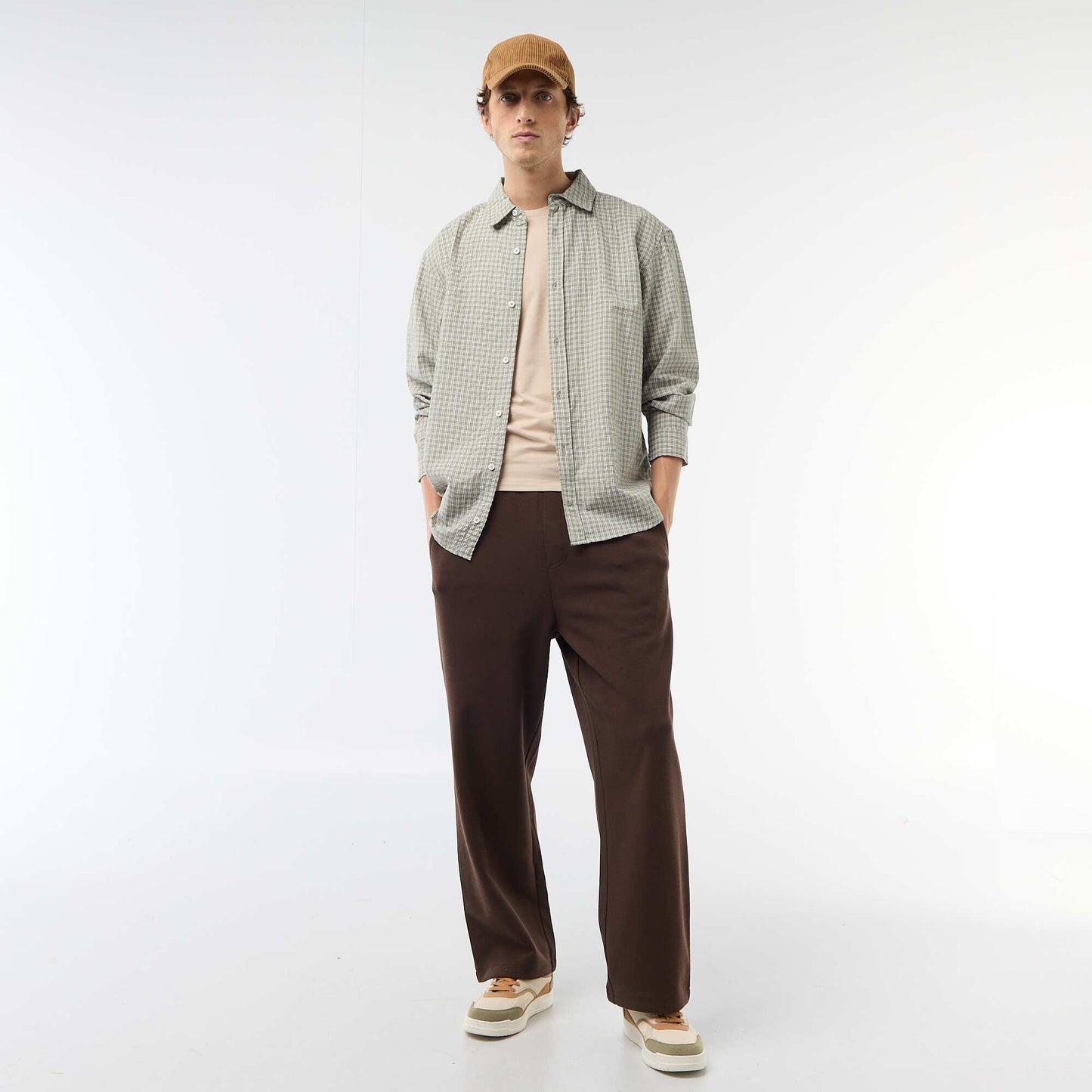 Checked Shirt KHAKI