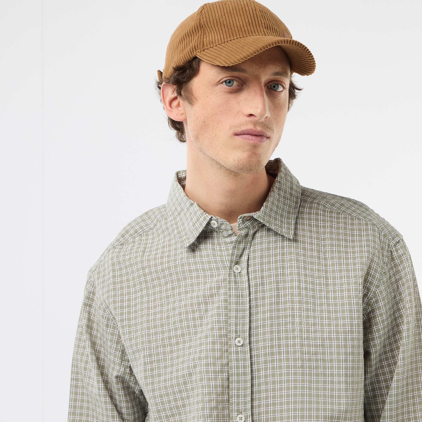 Checked Shirt KHAKI