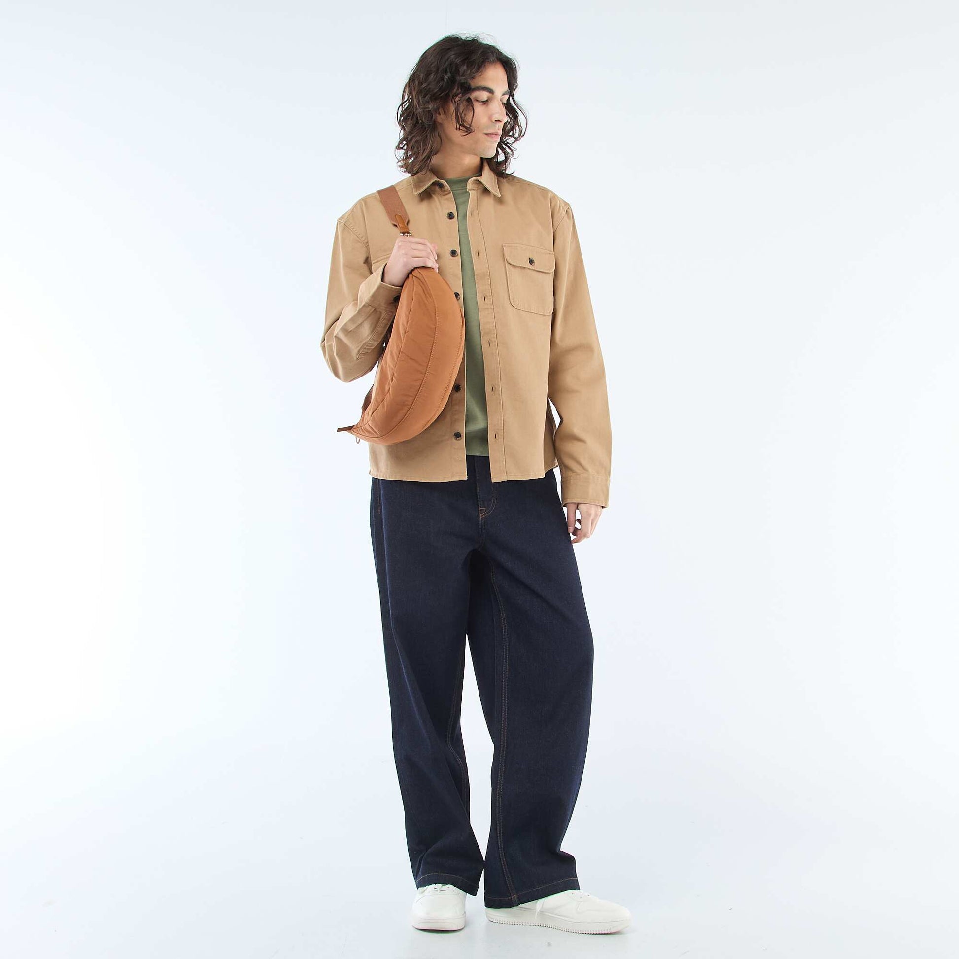 Cotton Overshirt BEIGE