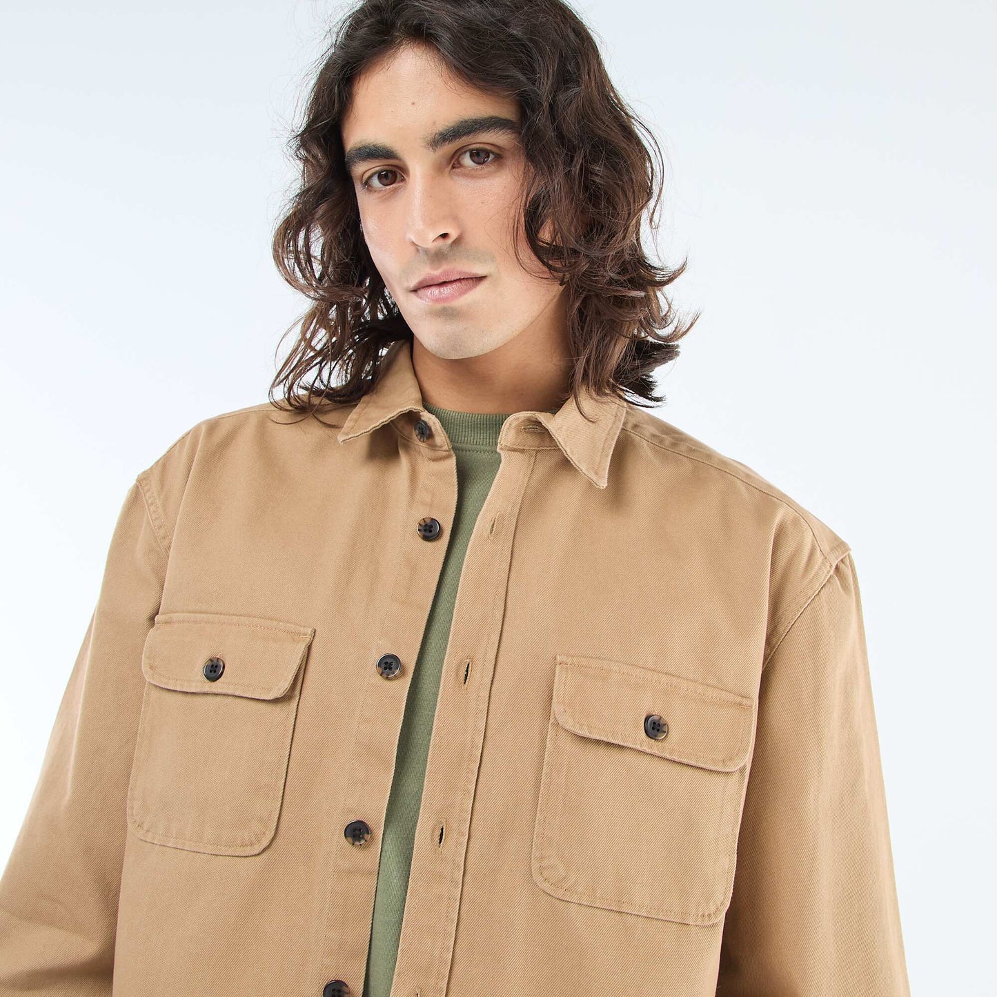 Cotton Overshirt BEIGE