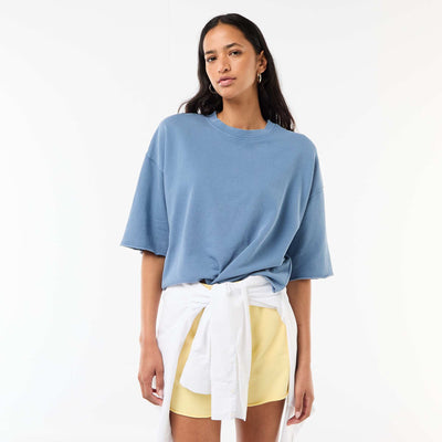 3/4 Sleeve French Terry T-shirt BLUE