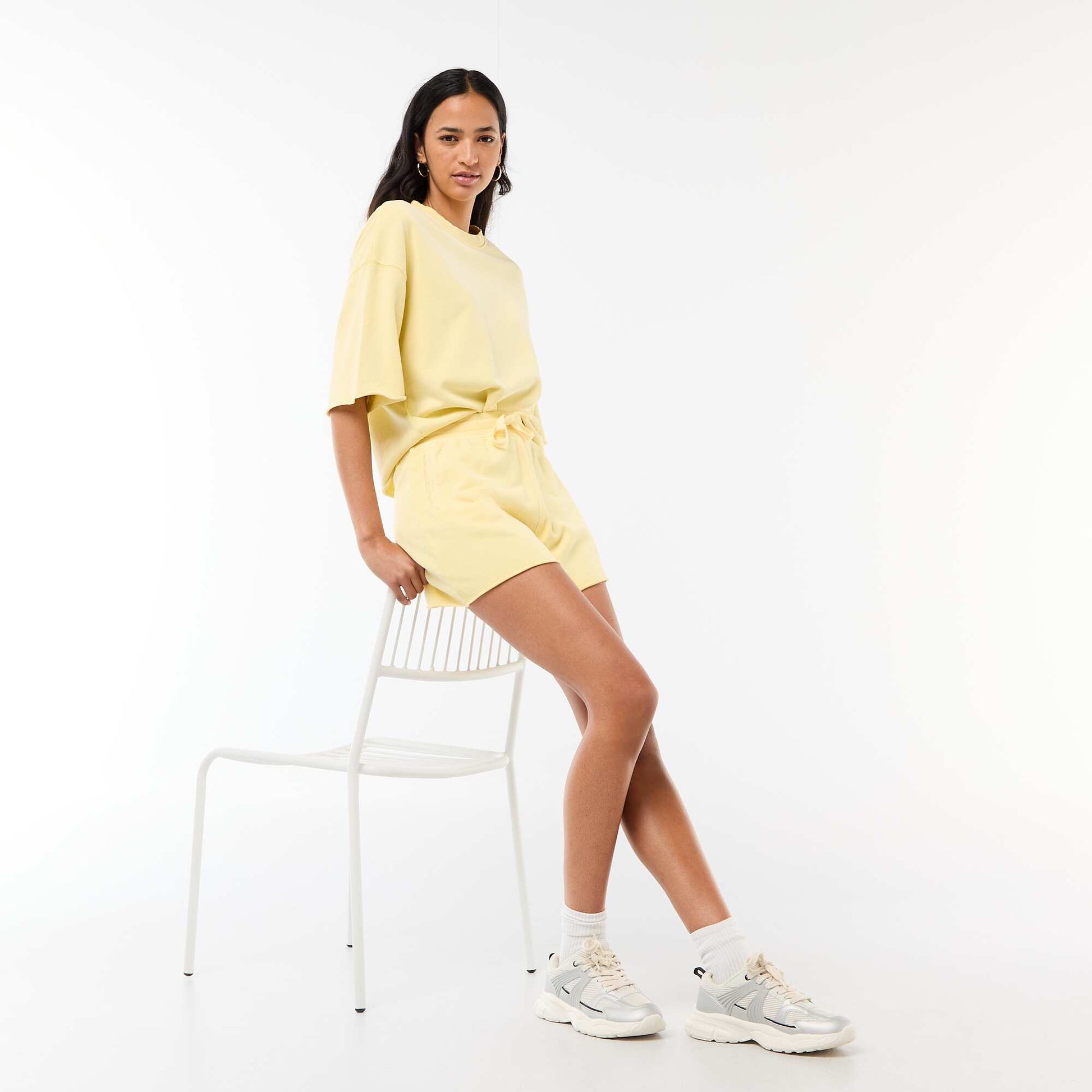 3/4 Sleeve French Terry T-shirt YELLOW
