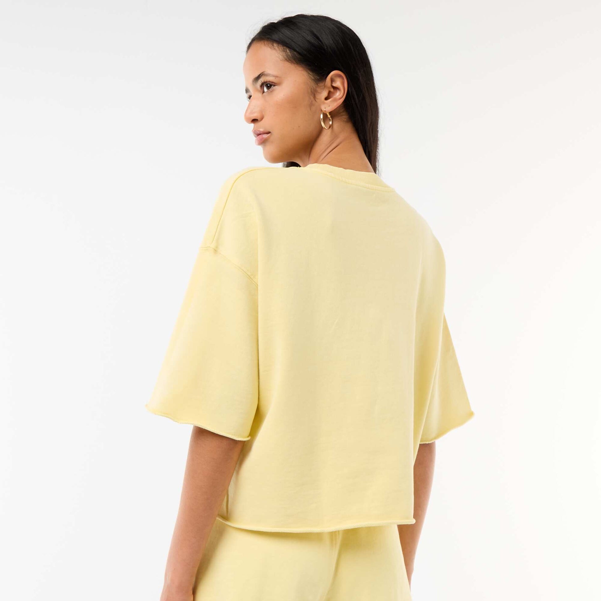 3/4 Sleeve French Terry T-shirt YELLOW