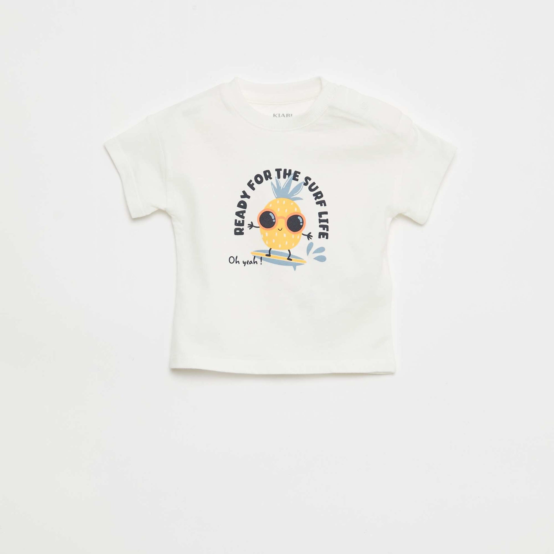 Cotton Summer Pajama Set WHITE