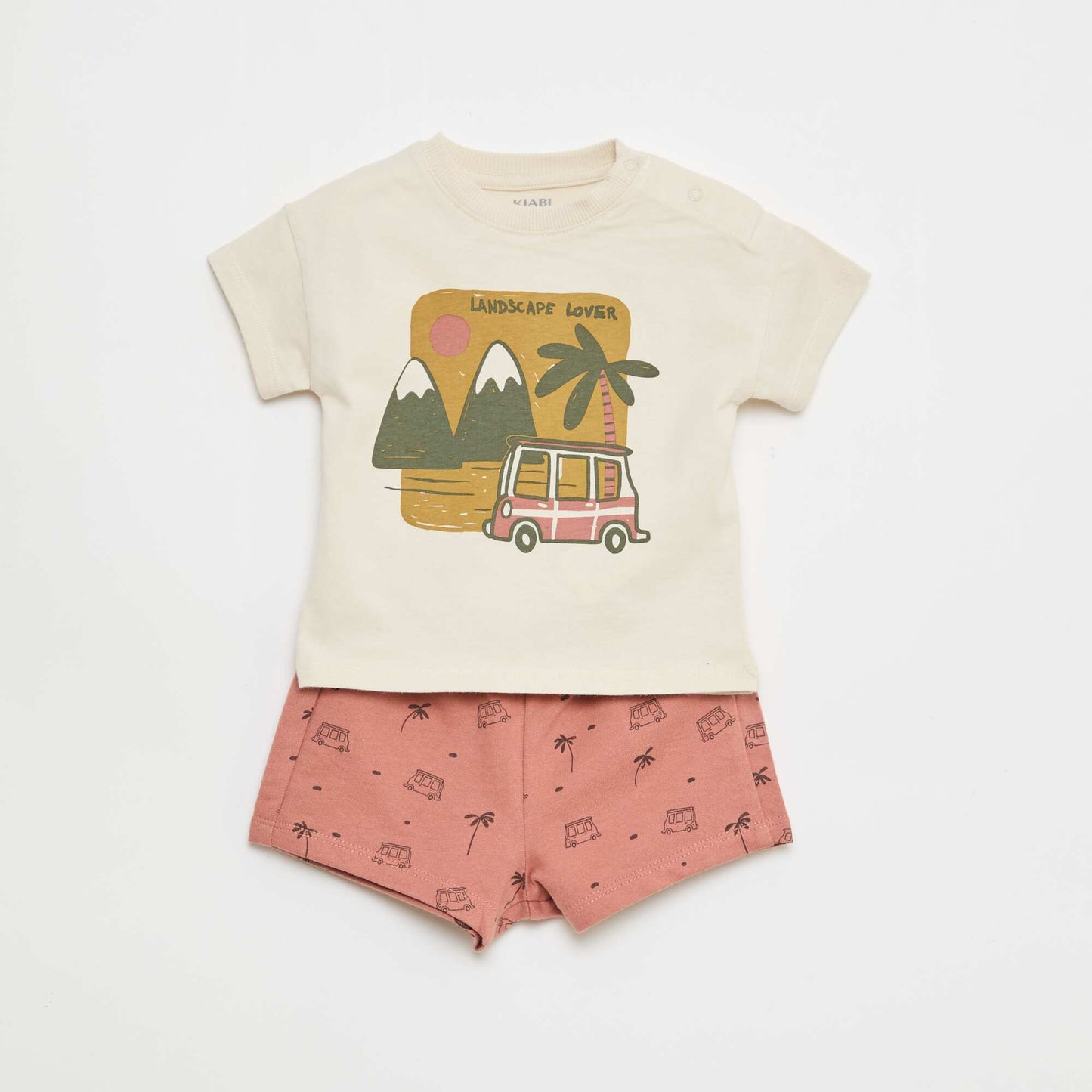 Cotton Summer Pajama Set BEIGE