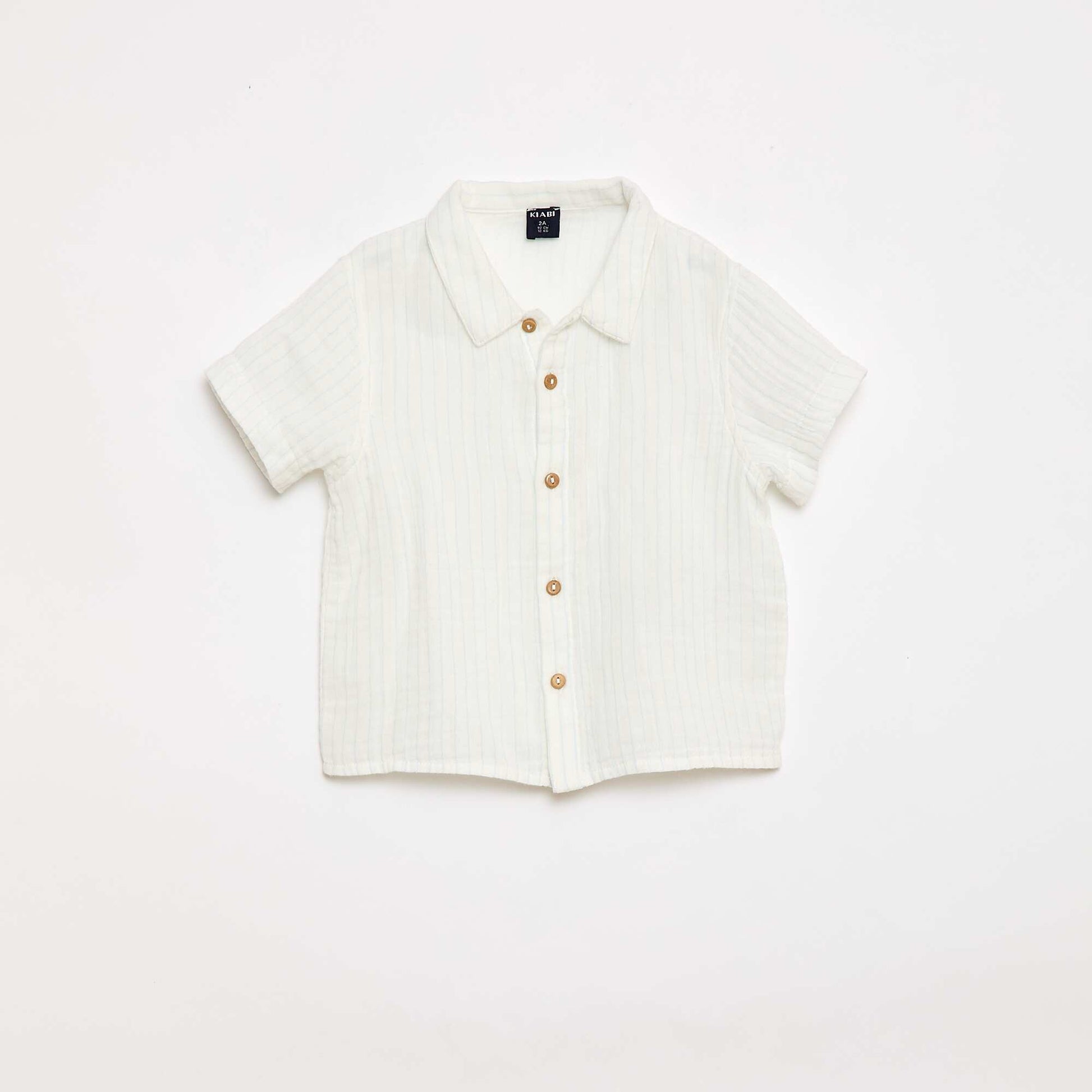Two-piece shirt and shorts set WHITE