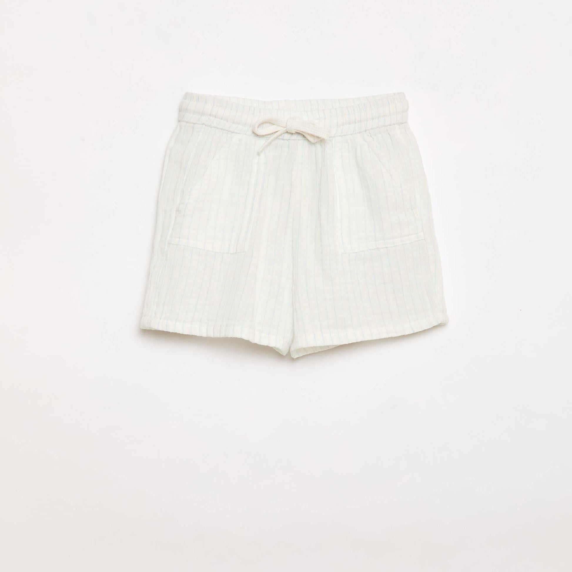 Two-piece shirt and shorts set WHITE