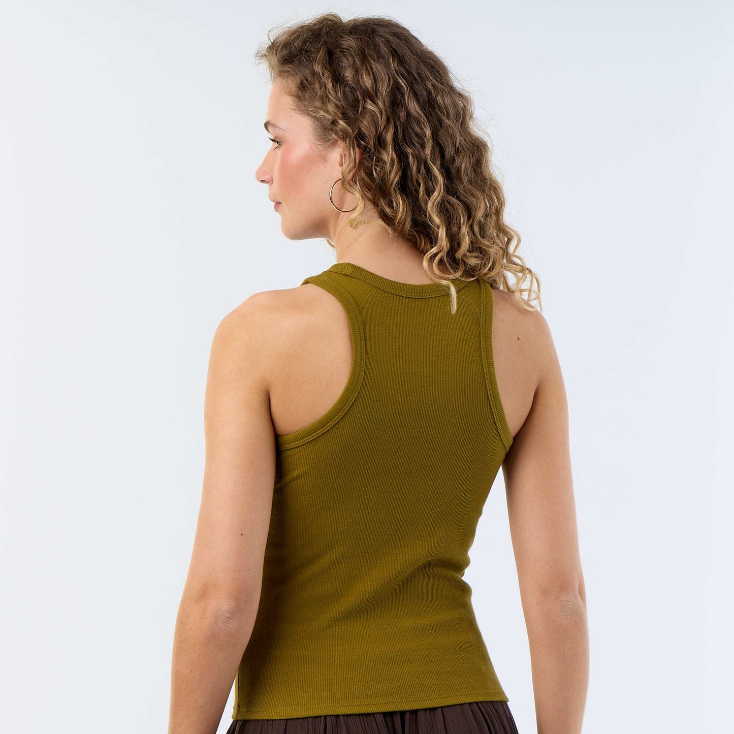 Sleeveless Tank Top with American Armholes GREEN